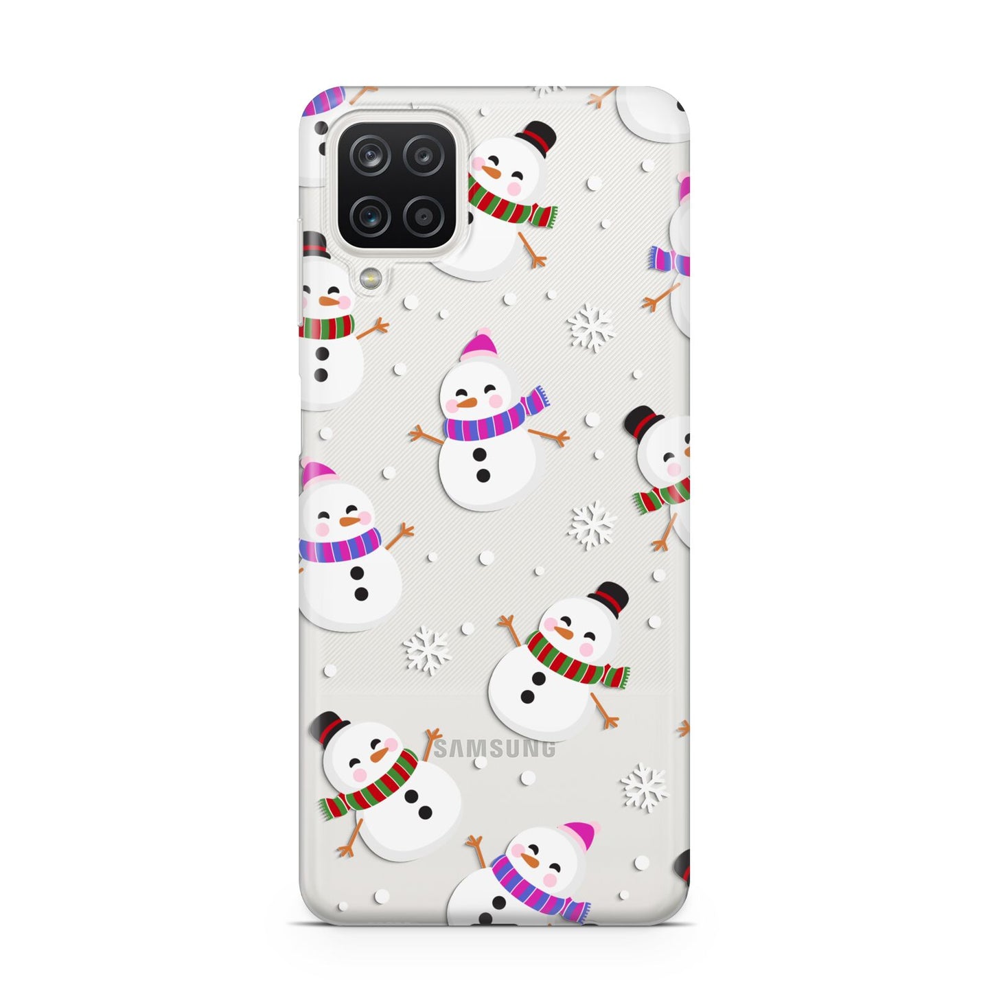 Happy Snowmen Illustrations Samsung A12 Case