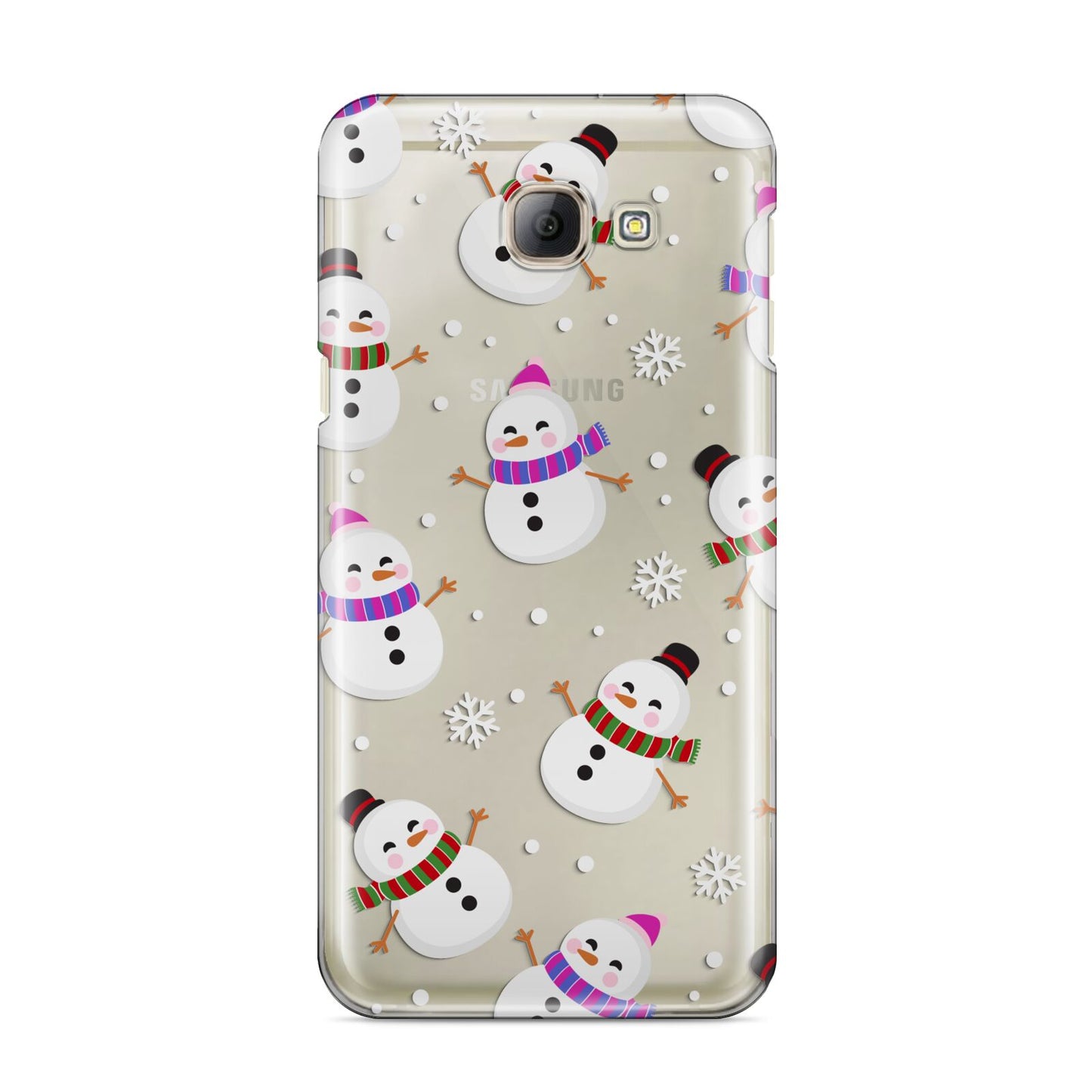 Happy Snowmen Illustrations Samsung Galaxy A8 2016 Case