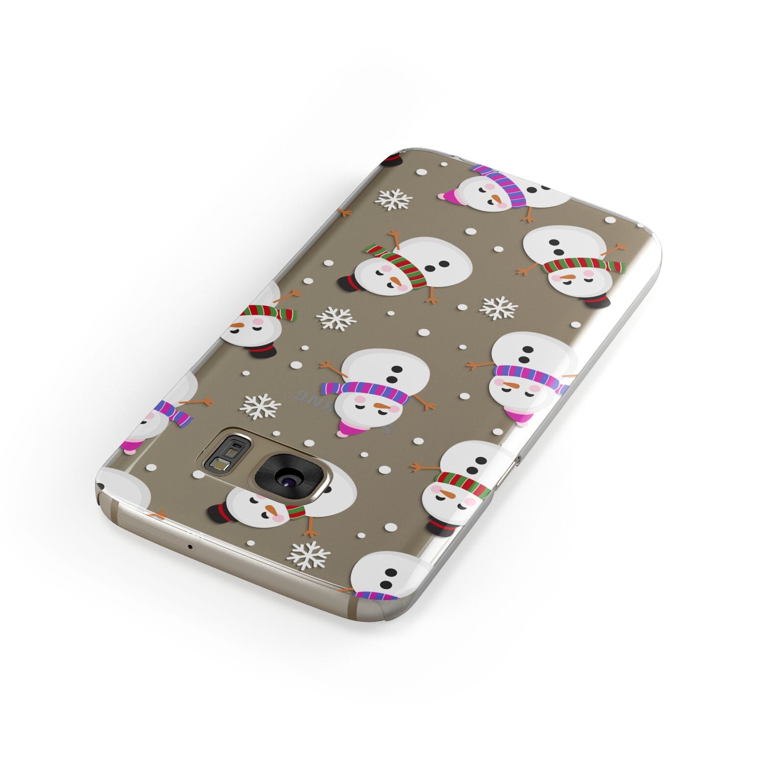 Happy Snowmen Illustrations Samsung Galaxy Case Front Close Up