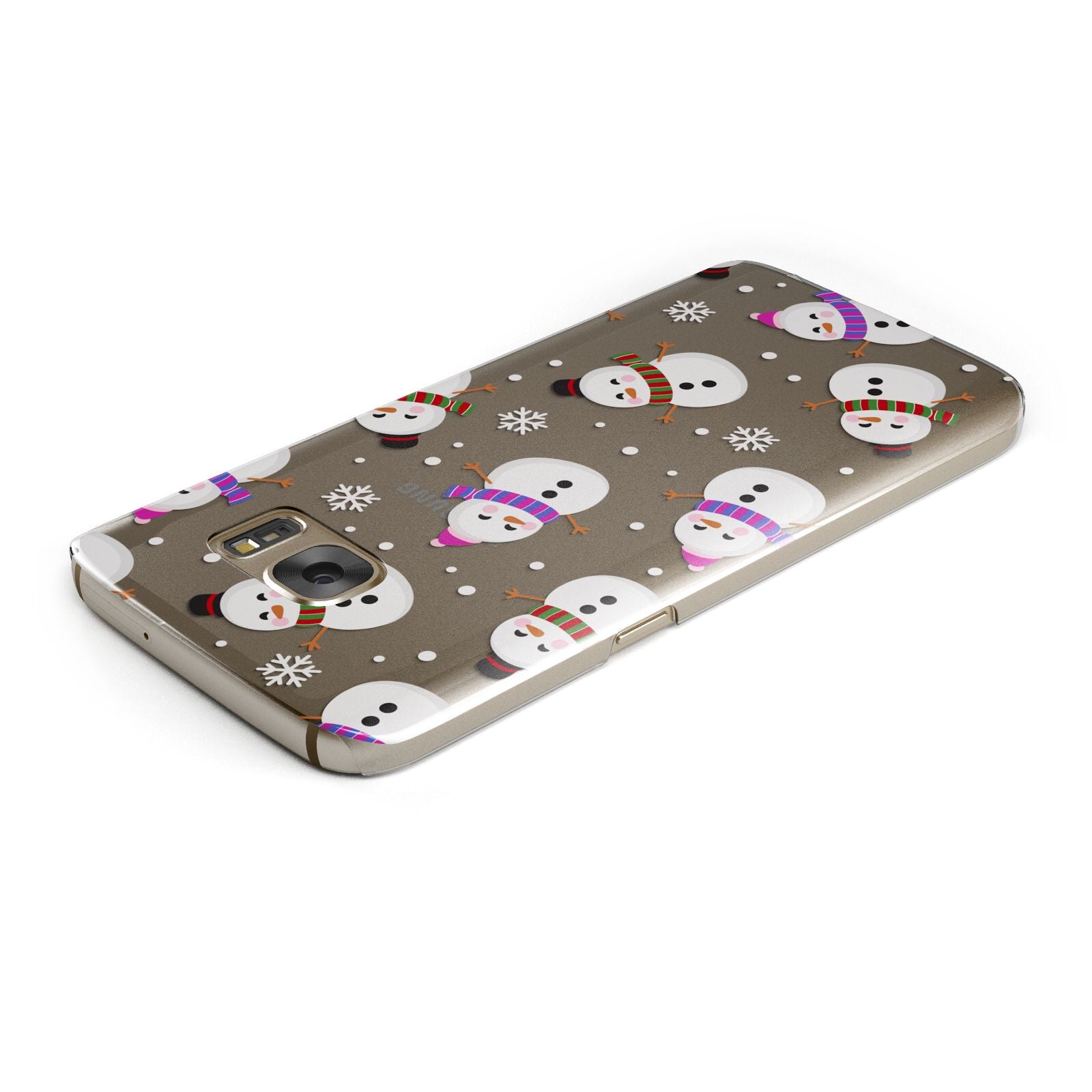 Happy Snowmen Illustrations Samsung Galaxy Case Top Cutout