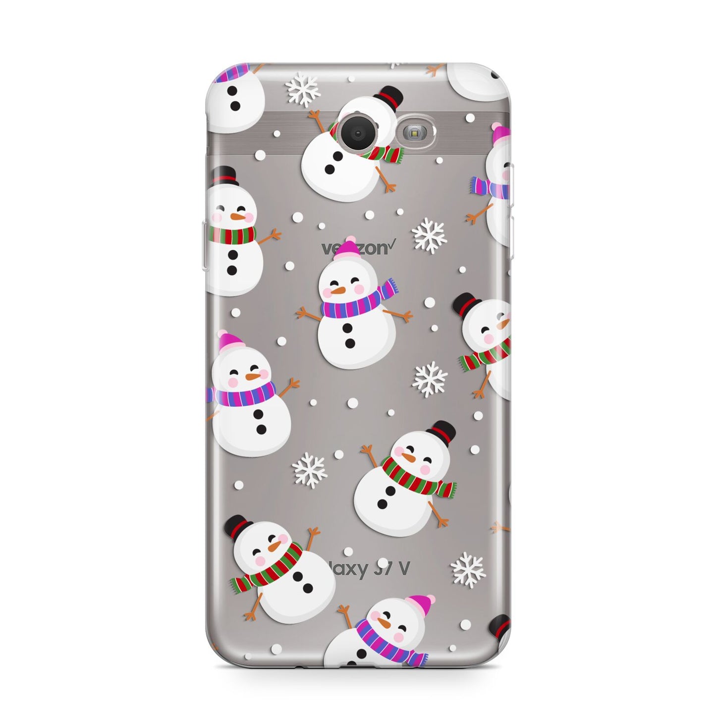 Happy Snowmen Illustrations Samsung Galaxy J7 2017 Case