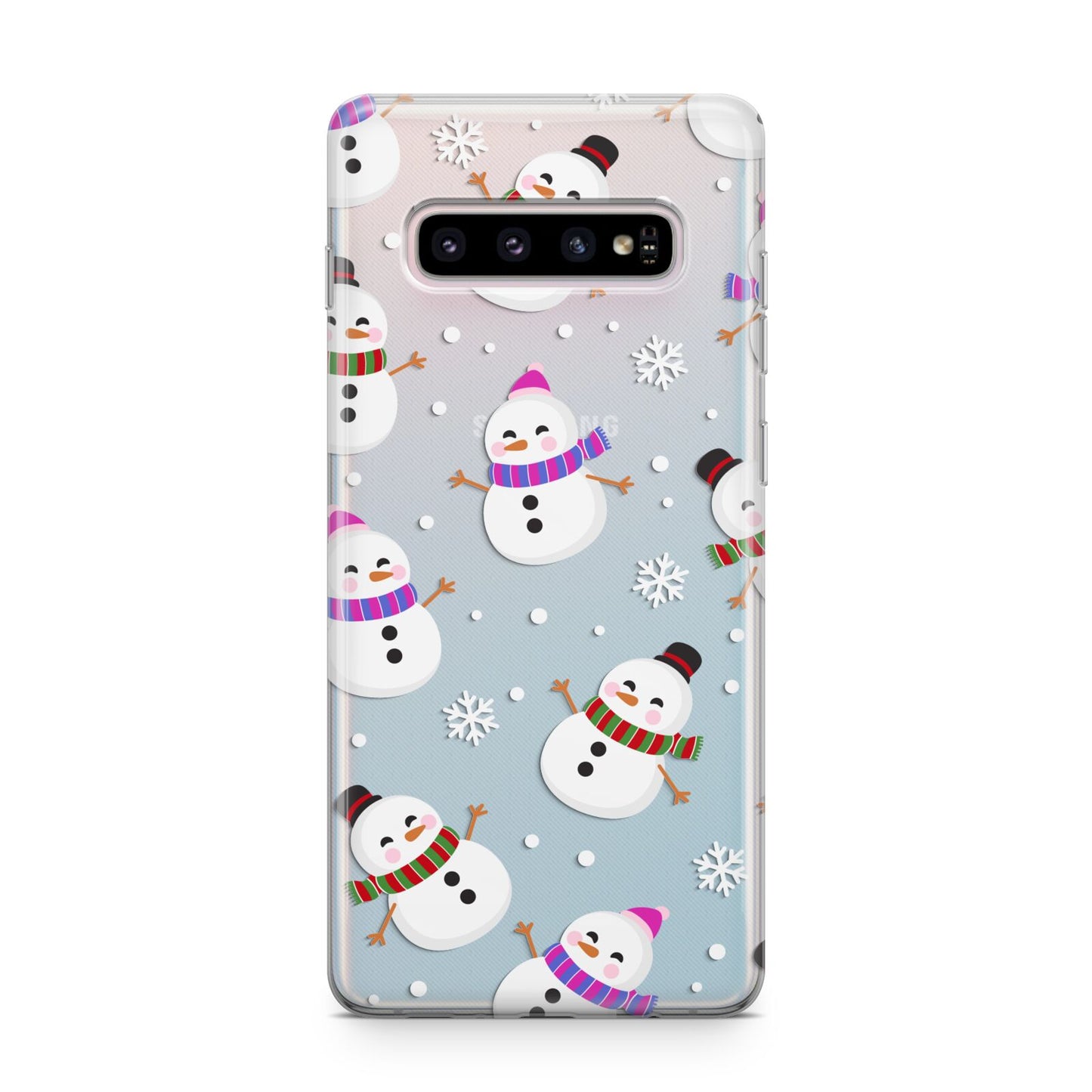 Happy Snowmen Illustrations Samsung Galaxy S10 Plus Case