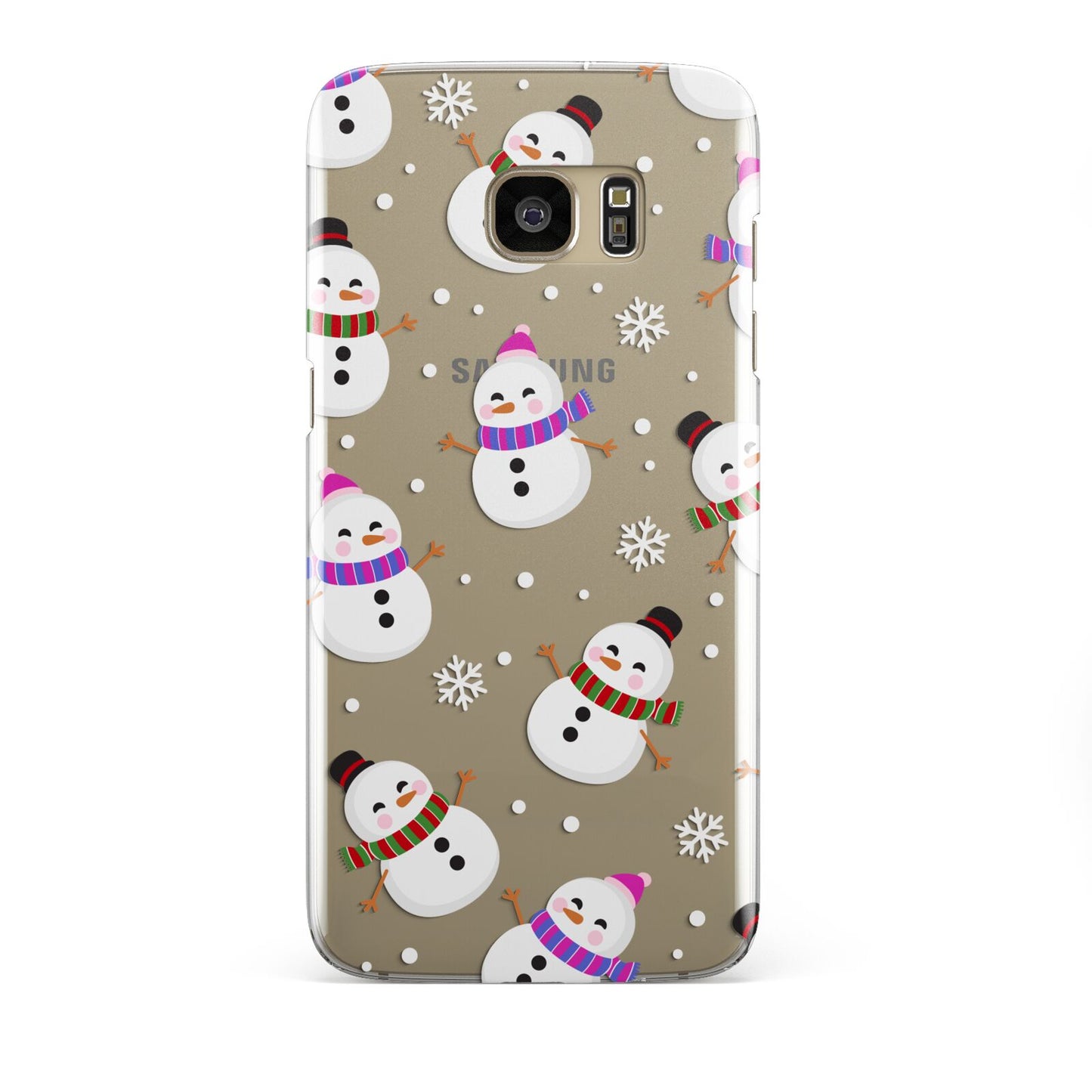 Happy Snowmen Illustrations Samsung Galaxy S7 Edge Case