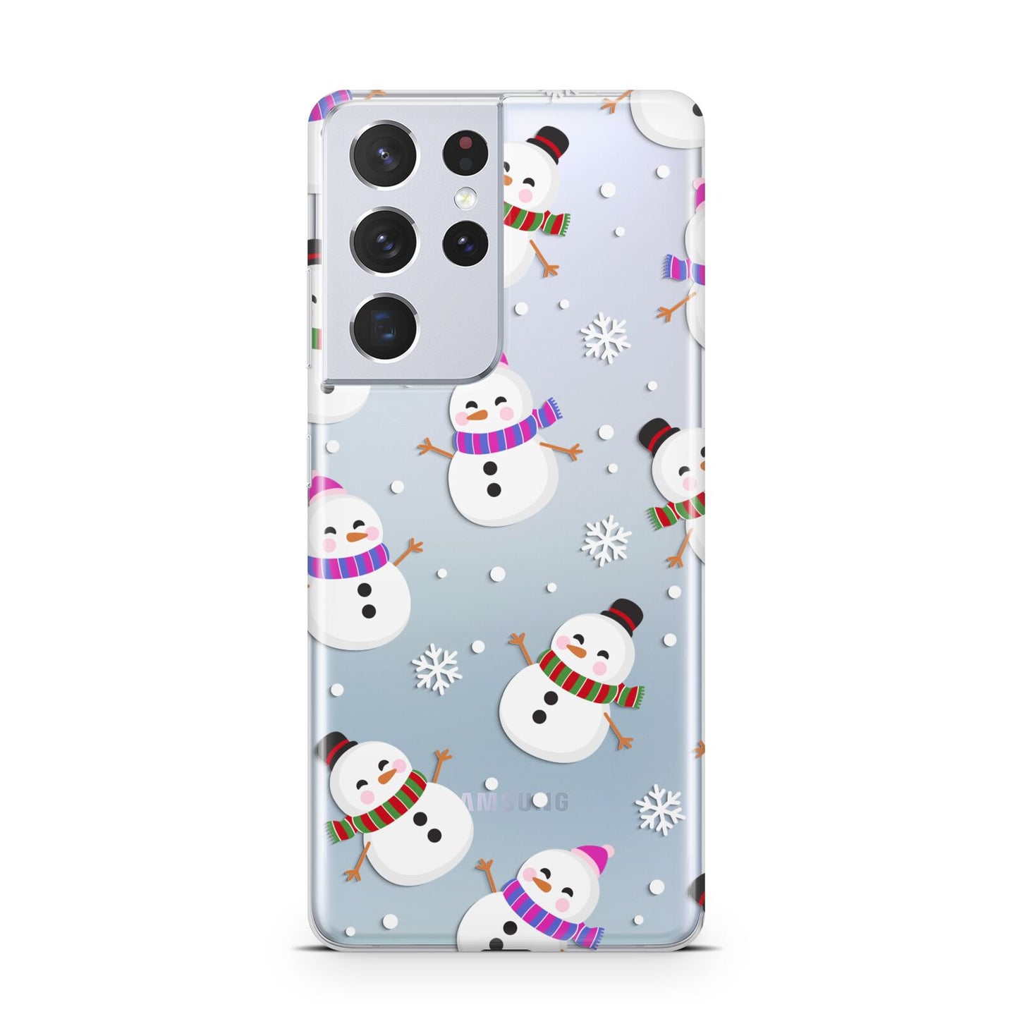 Happy Snowmen Illustrations Samsung S21 Ultra Case