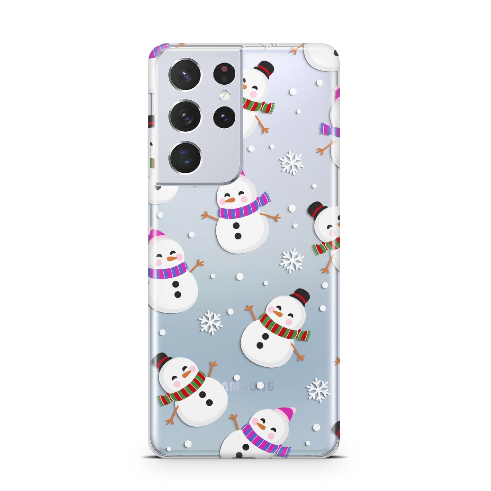 Happy Snowmen Illustrations Samsung S21 Ultra Case