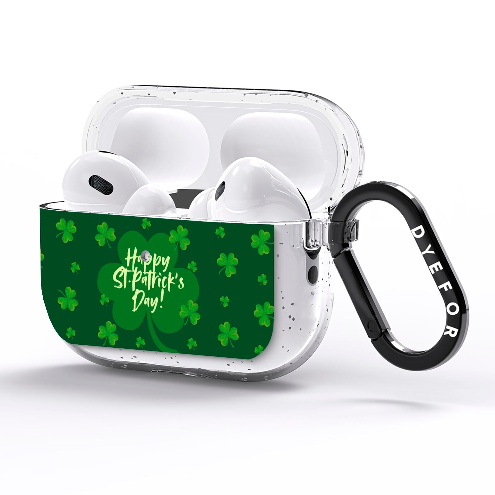 Happy St Patricks Day AirPods Pro Glitter Case Side Image