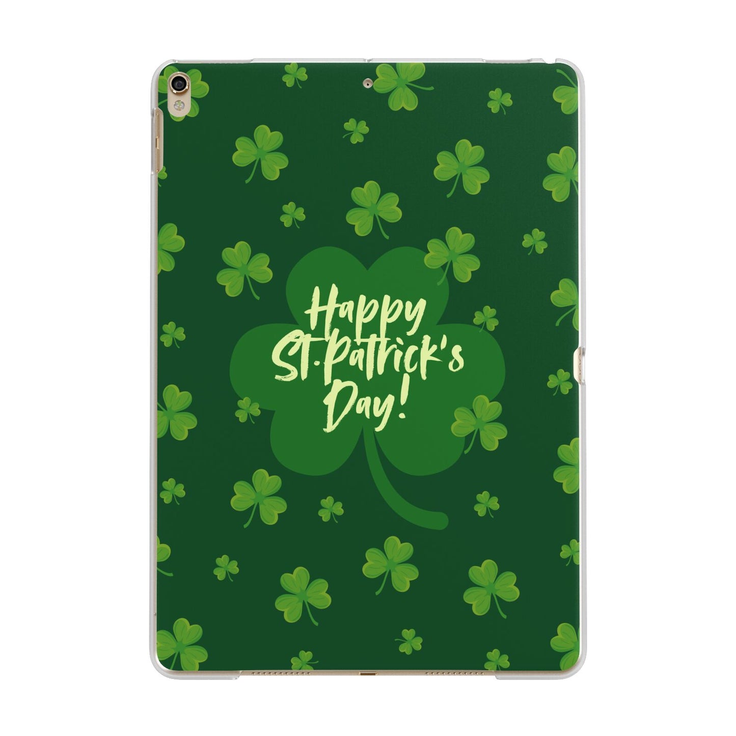 Happy St Patricks Day Apple iPad Gold Case