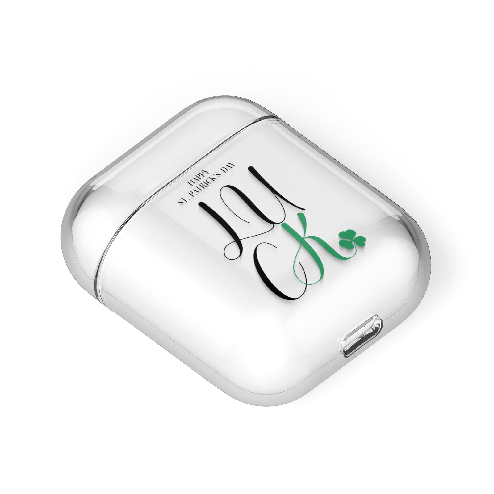 Happy St Patricks Day Luck AirPods Case Laid Flat