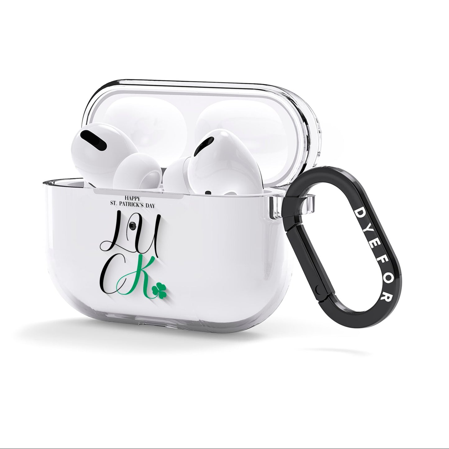 Happy St Patricks Day Luck AirPods Clear Case 3rd Gen Side Image