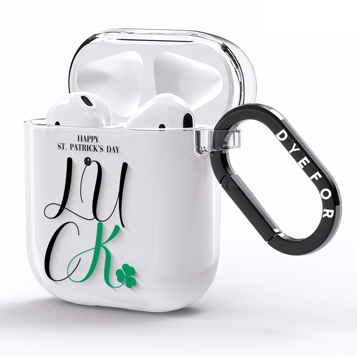 Happy St Patricks Day Luck AirPods Clear Case Side Image