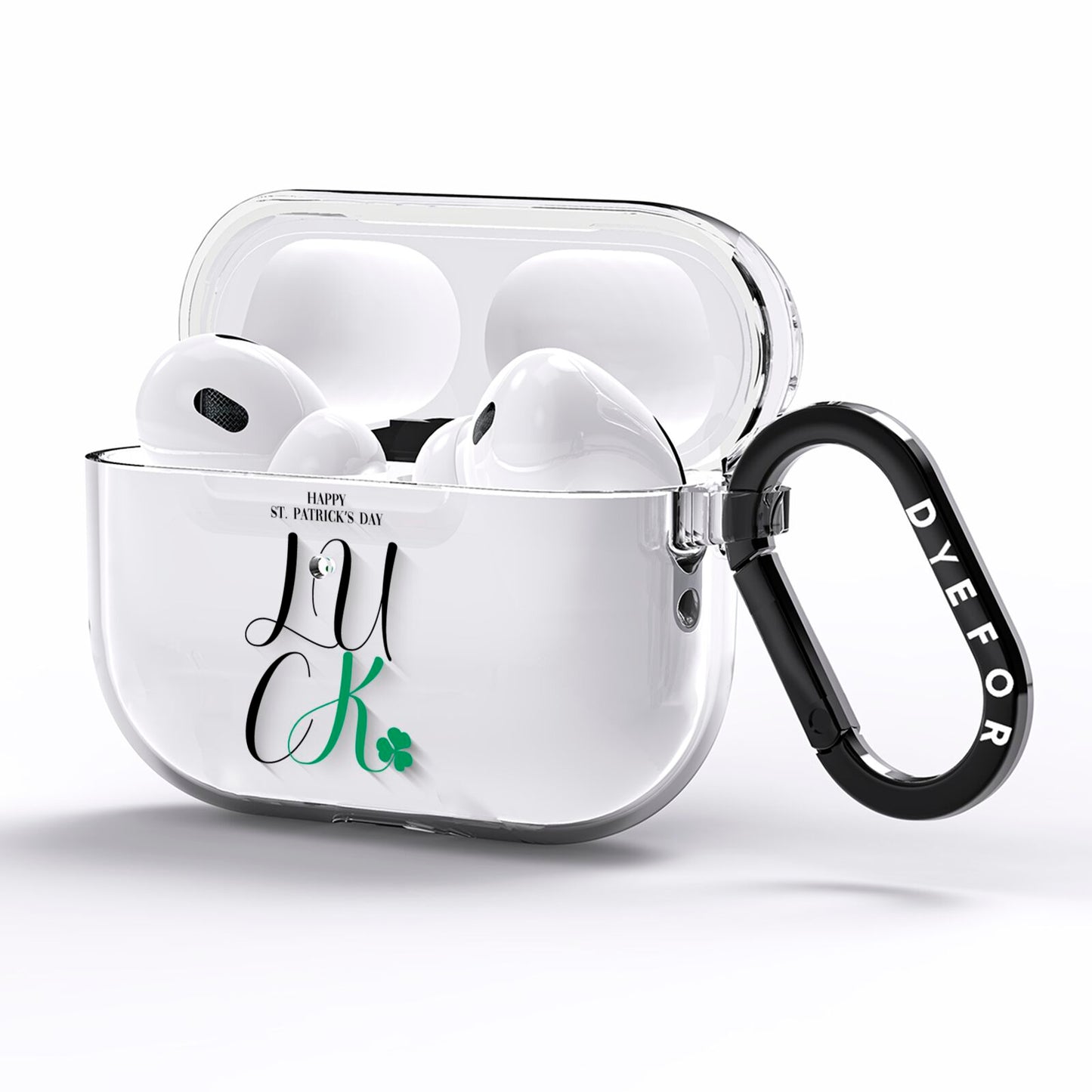 Happy St Patricks Day Luck AirPods Pro Clear Case Side Image