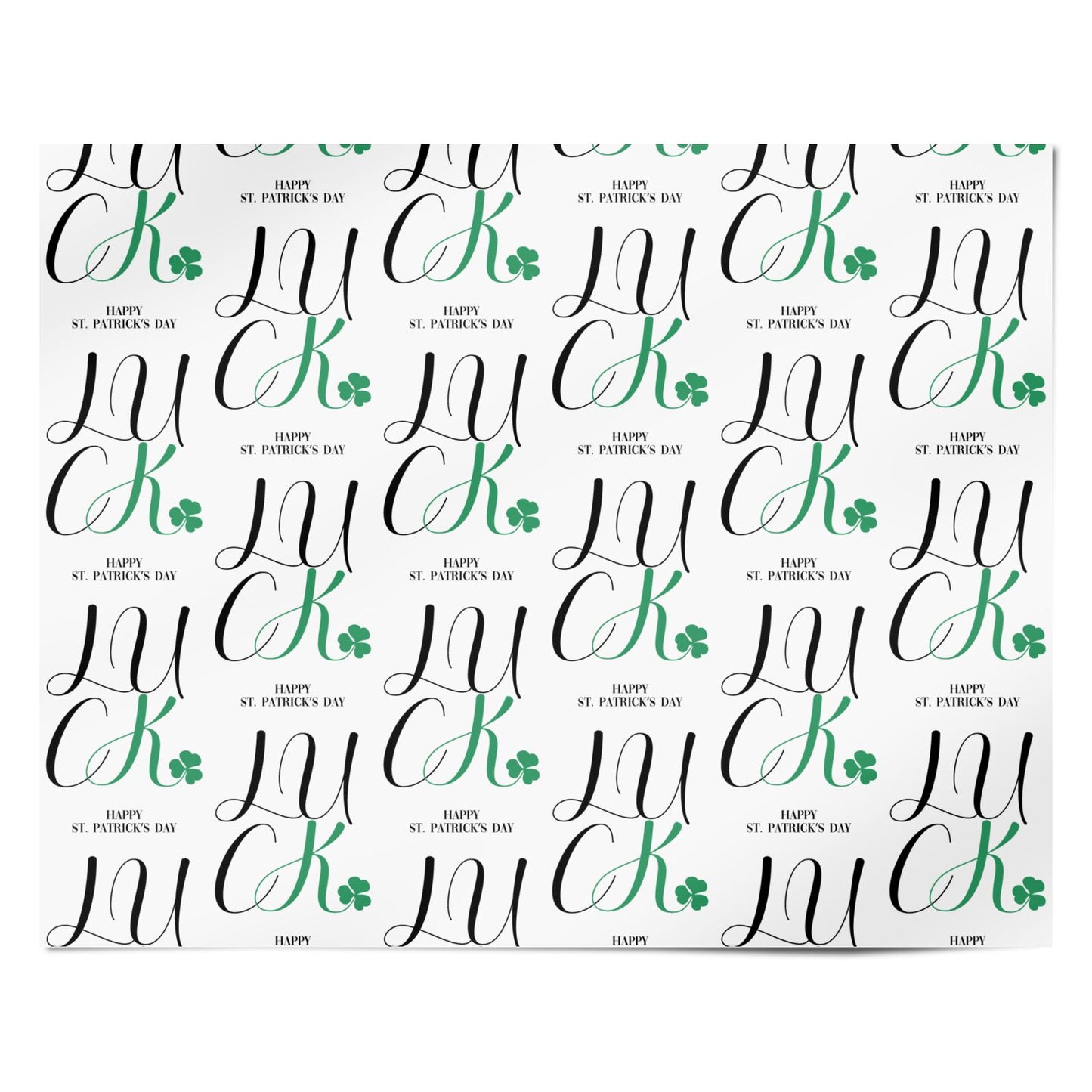 Happy St Patricks Day Luck Personalised Wrapping Paper Alternative