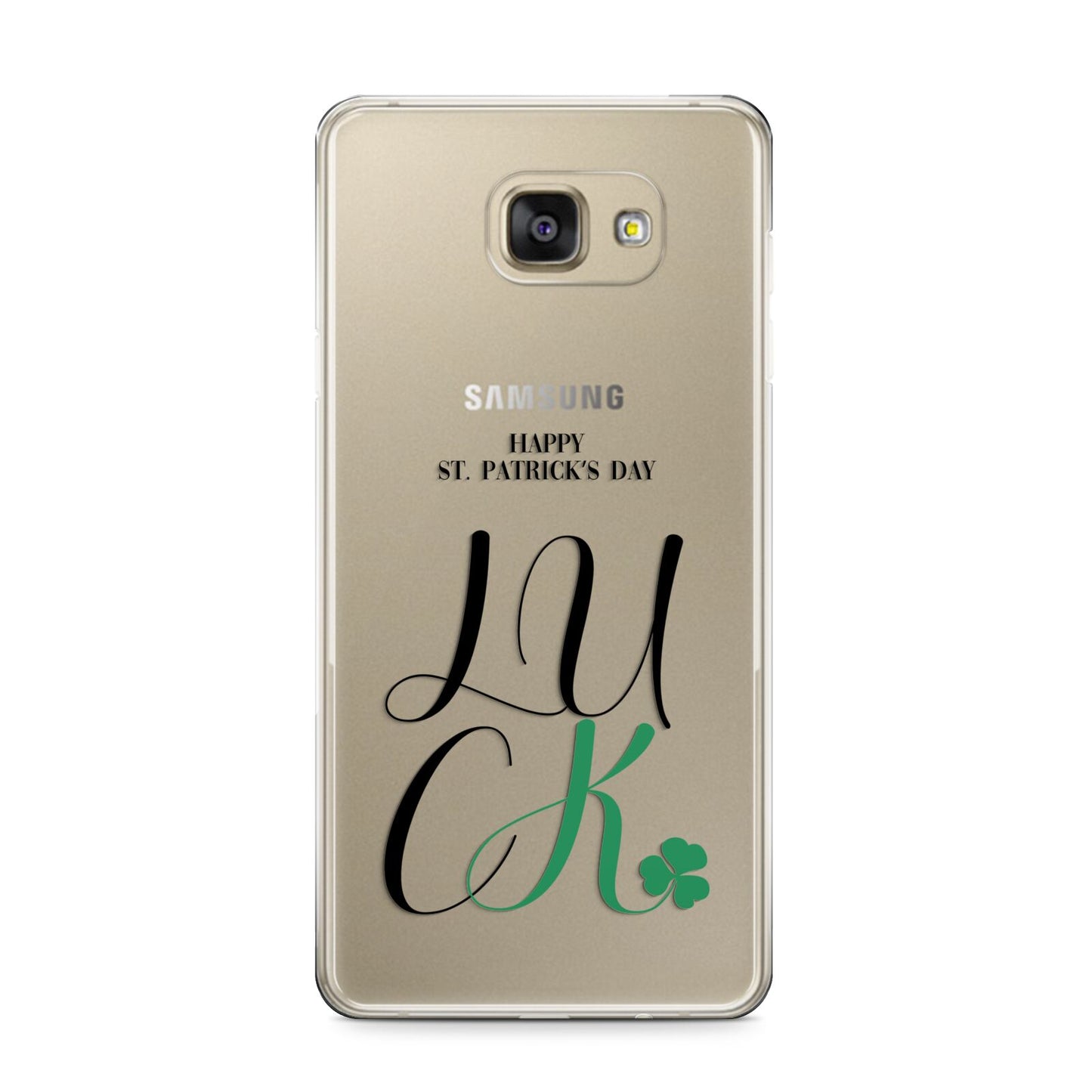 Happy St Patricks Day Luck Samsung Galaxy A9 2016 Case on gold phone