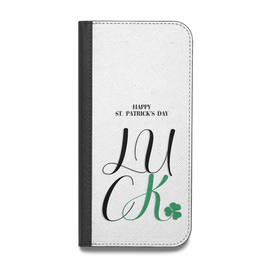 Happy St Patricks Day Luck Vegan Leather Flip iPhone Case