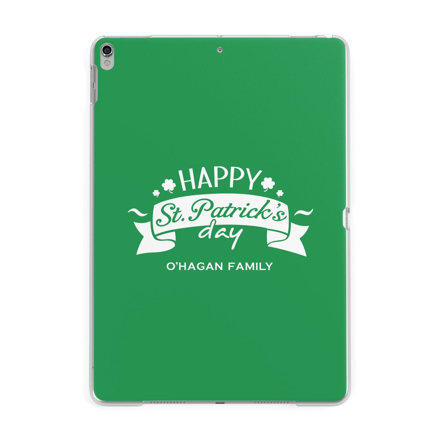 Happy St Patricks Day Personalised Apple iPad Silver Case