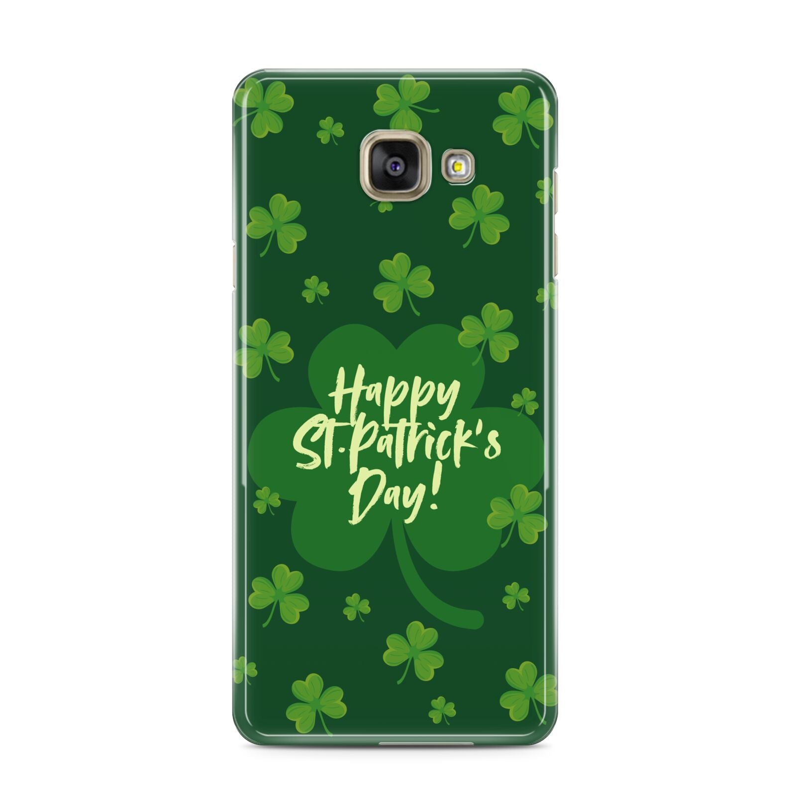 Happy St Patricks Day Samsung Galaxy A3 2016 Case on gold phone