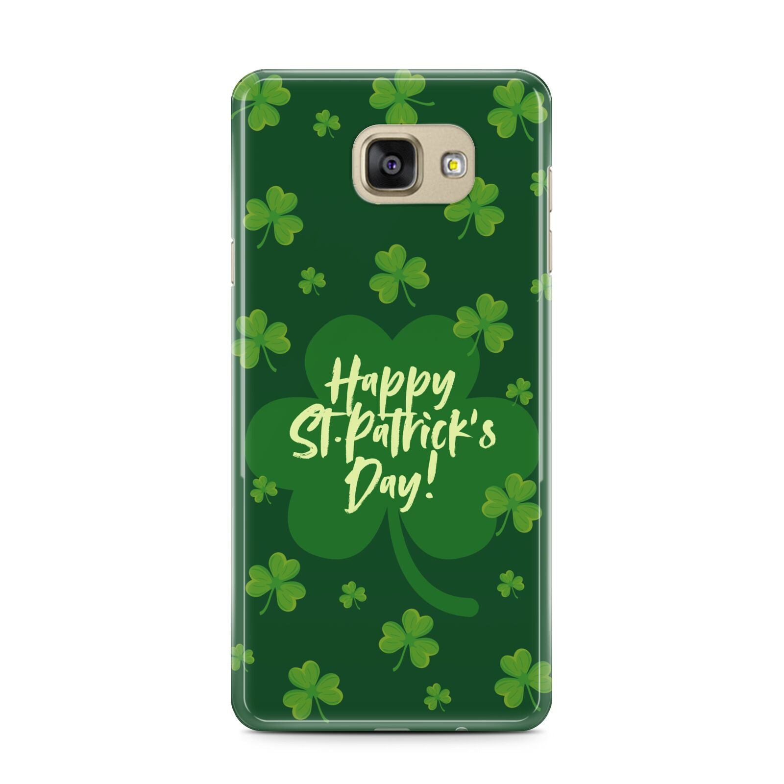 Happy St Patricks Day Samsung Galaxy A7 2016 Case on gold phone