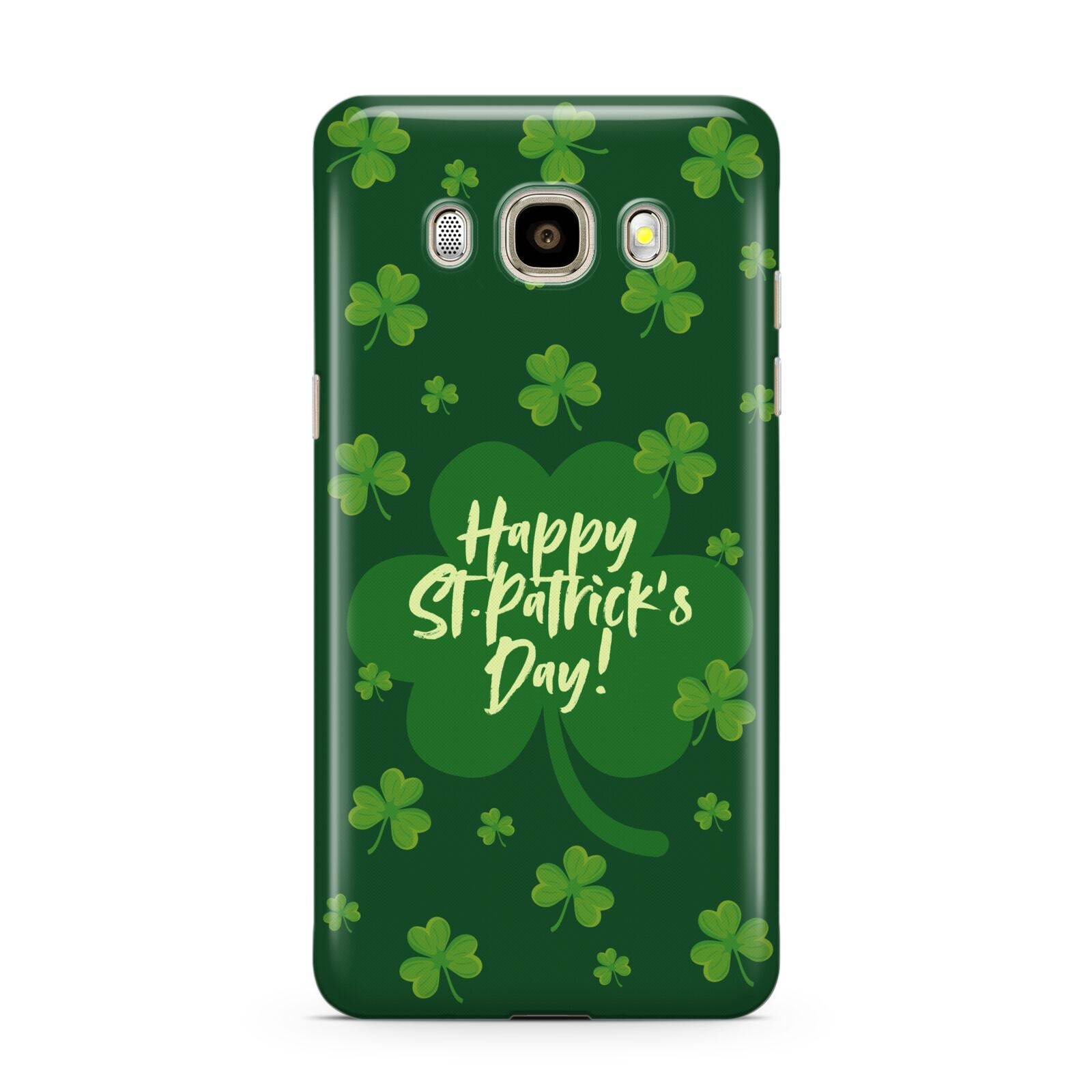 Happy St Patricks Day Samsung Galaxy J7 2016 Case on gold phone