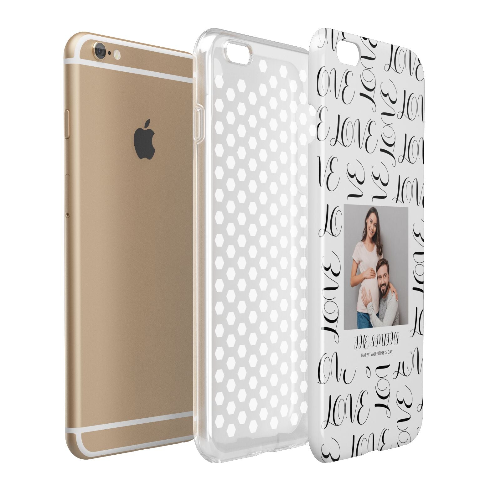 Happy Valentines Day Photo Upload Apple iPhone 6 Plus 3D Tough Case Expand Detail Image