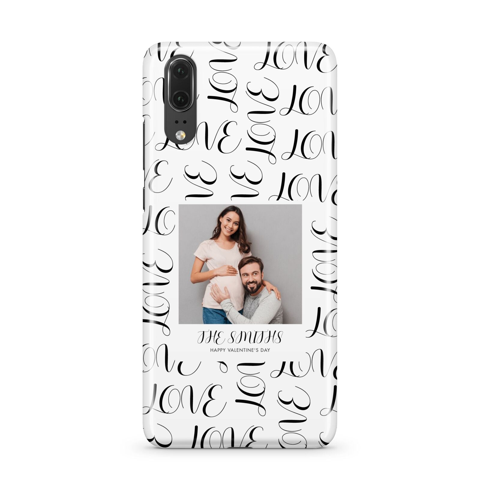 Happy Valentines Day Photo Upload Huawei P20 Phone Case