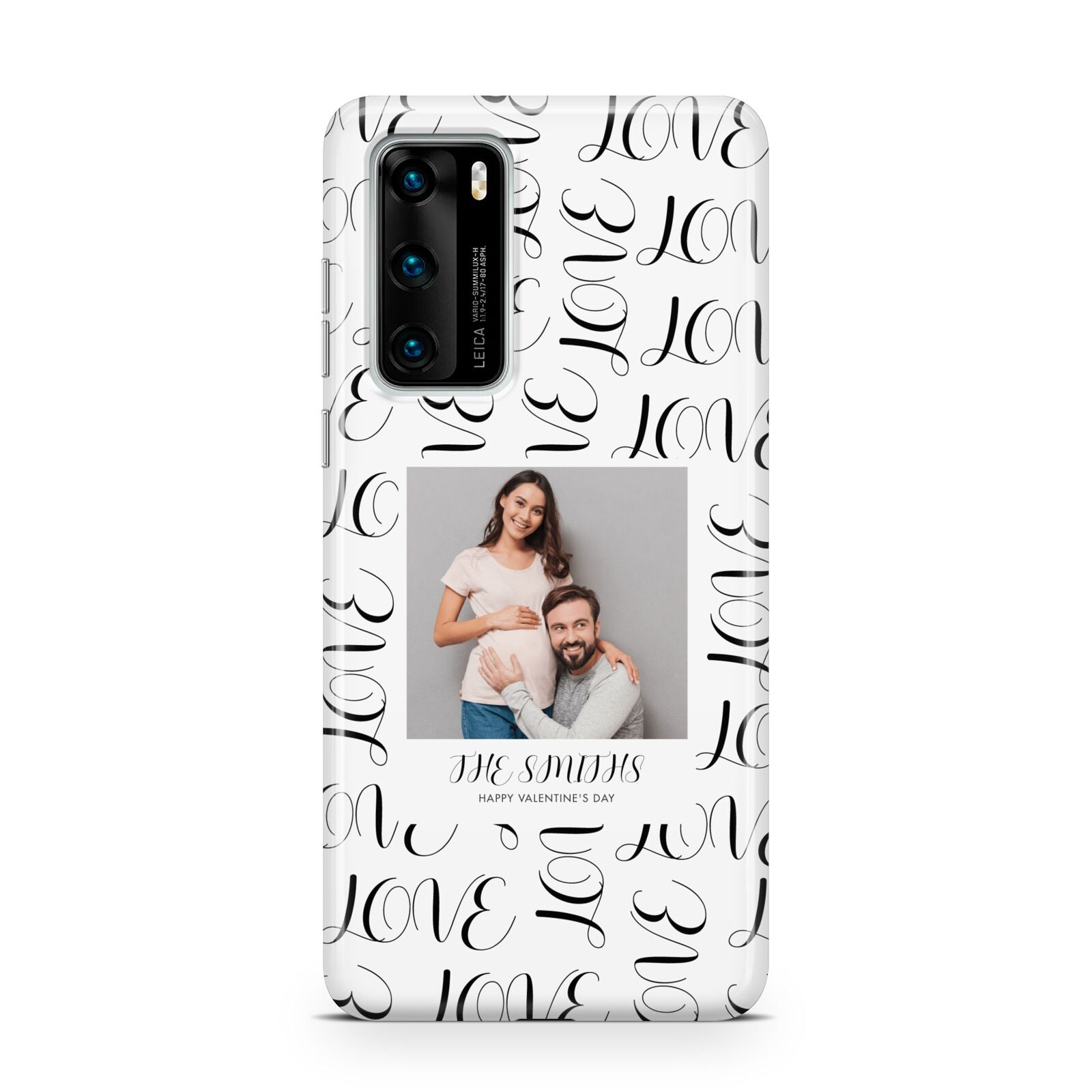 Happy Valentines Day Photo Upload Huawei P40 Phone Case