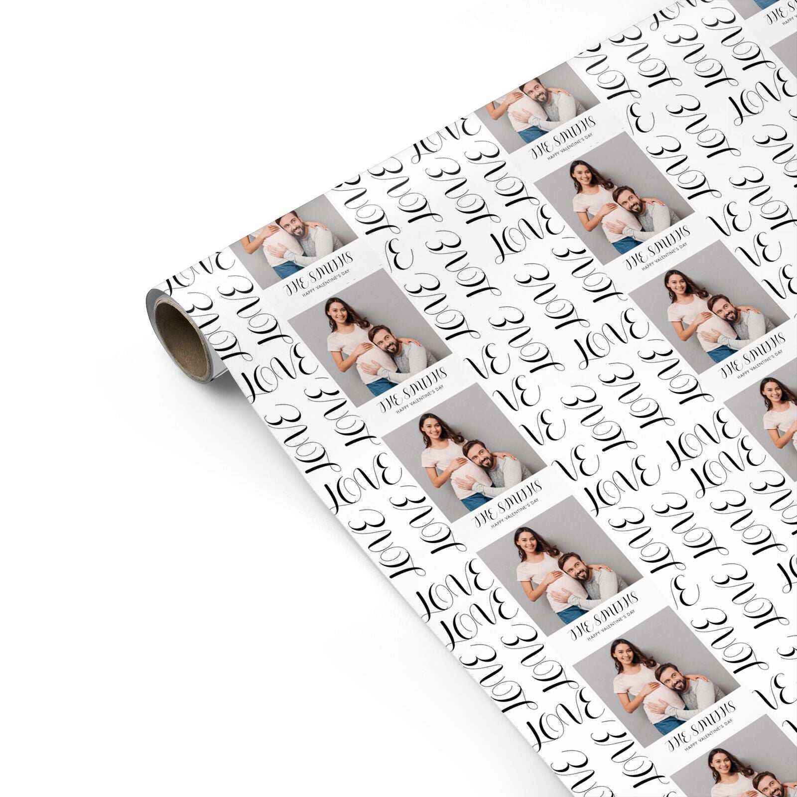 Happy Valentines Day Photo Upload Personalised Gift Wrap