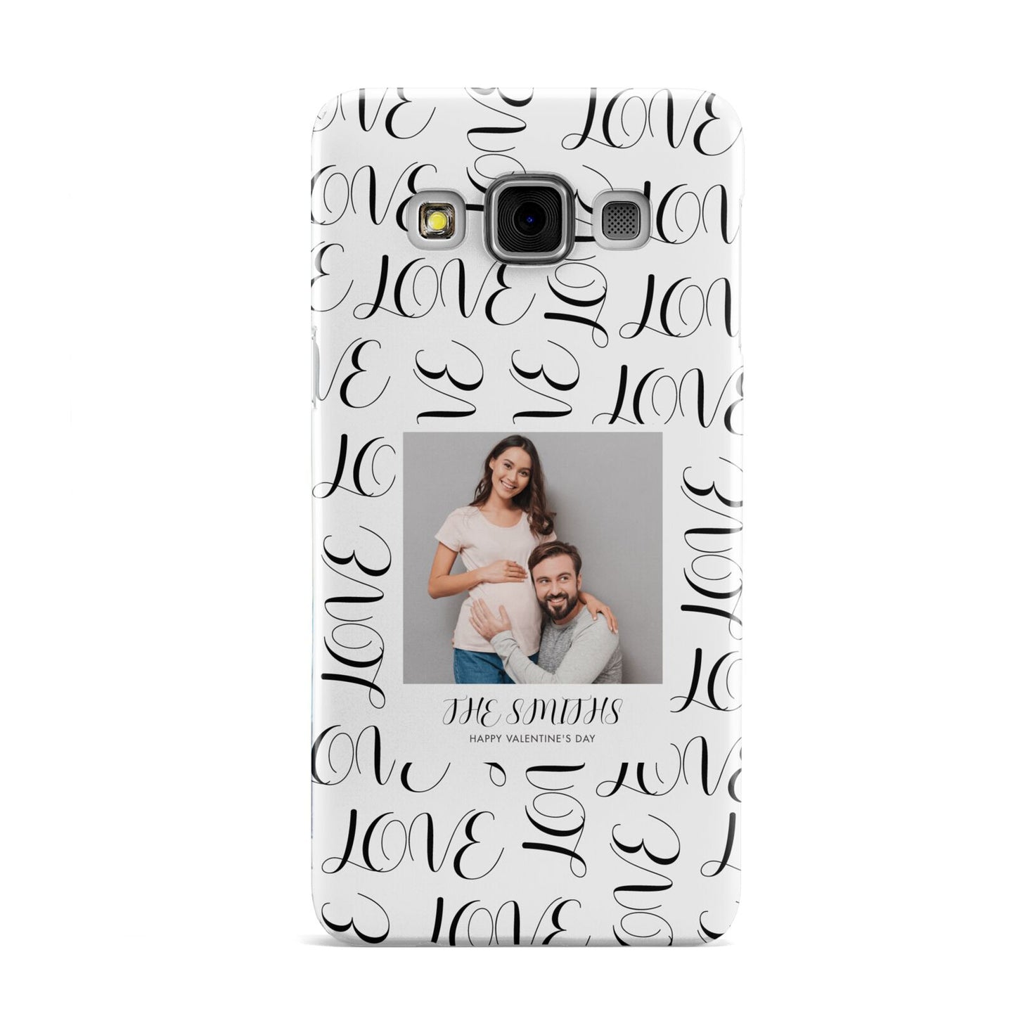 Happy Valentines Day Photo Upload Samsung Galaxy A3 Case