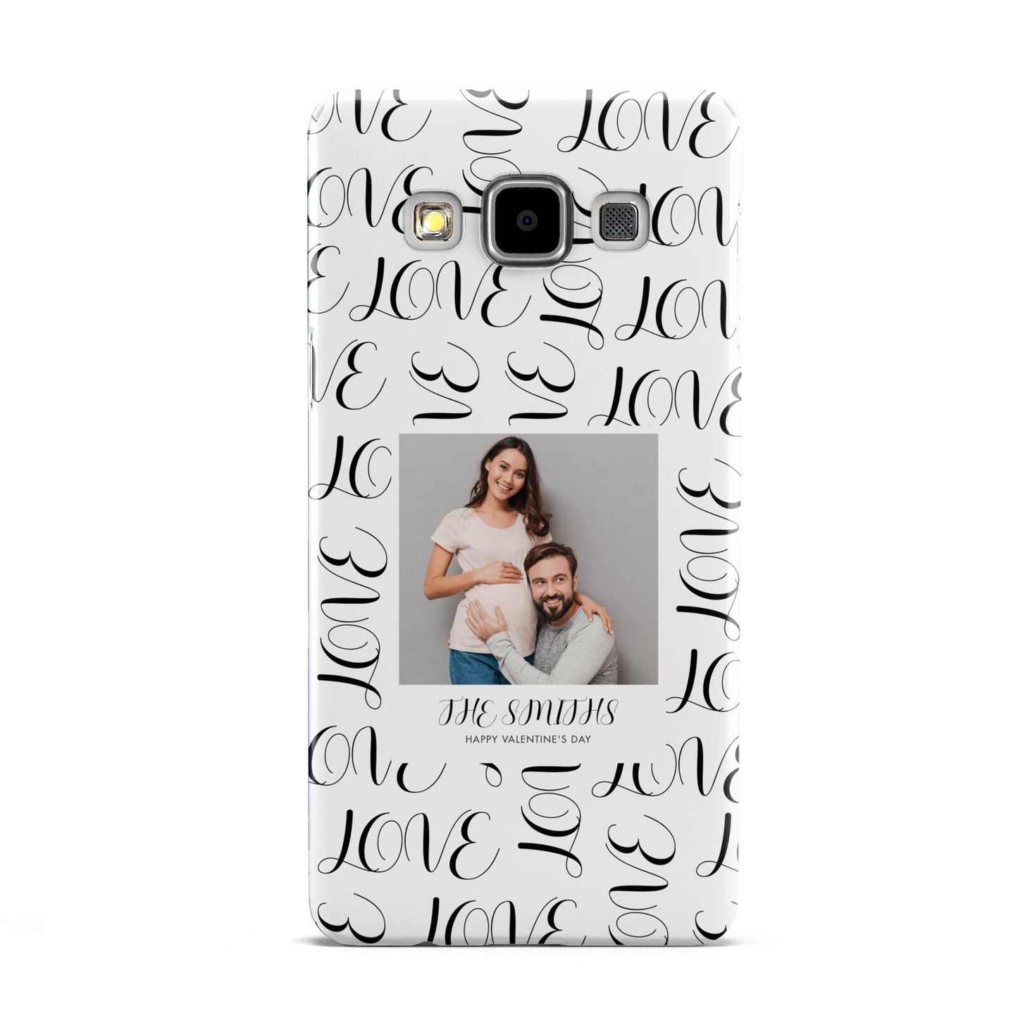 Happy Valentines Day Photo Upload Samsung Galaxy A5 Case