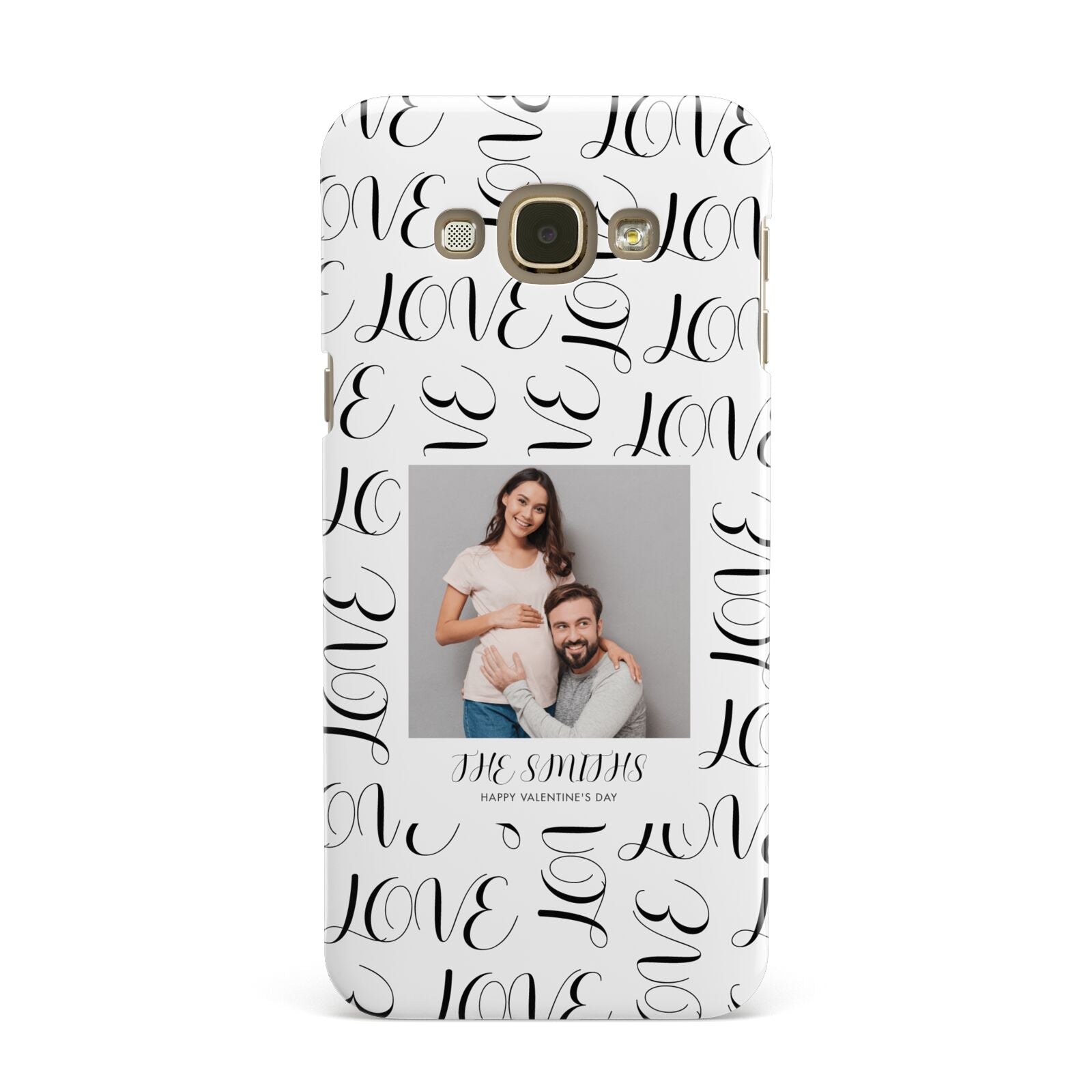 Happy Valentines Day Photo Upload Samsung Galaxy A8 Case