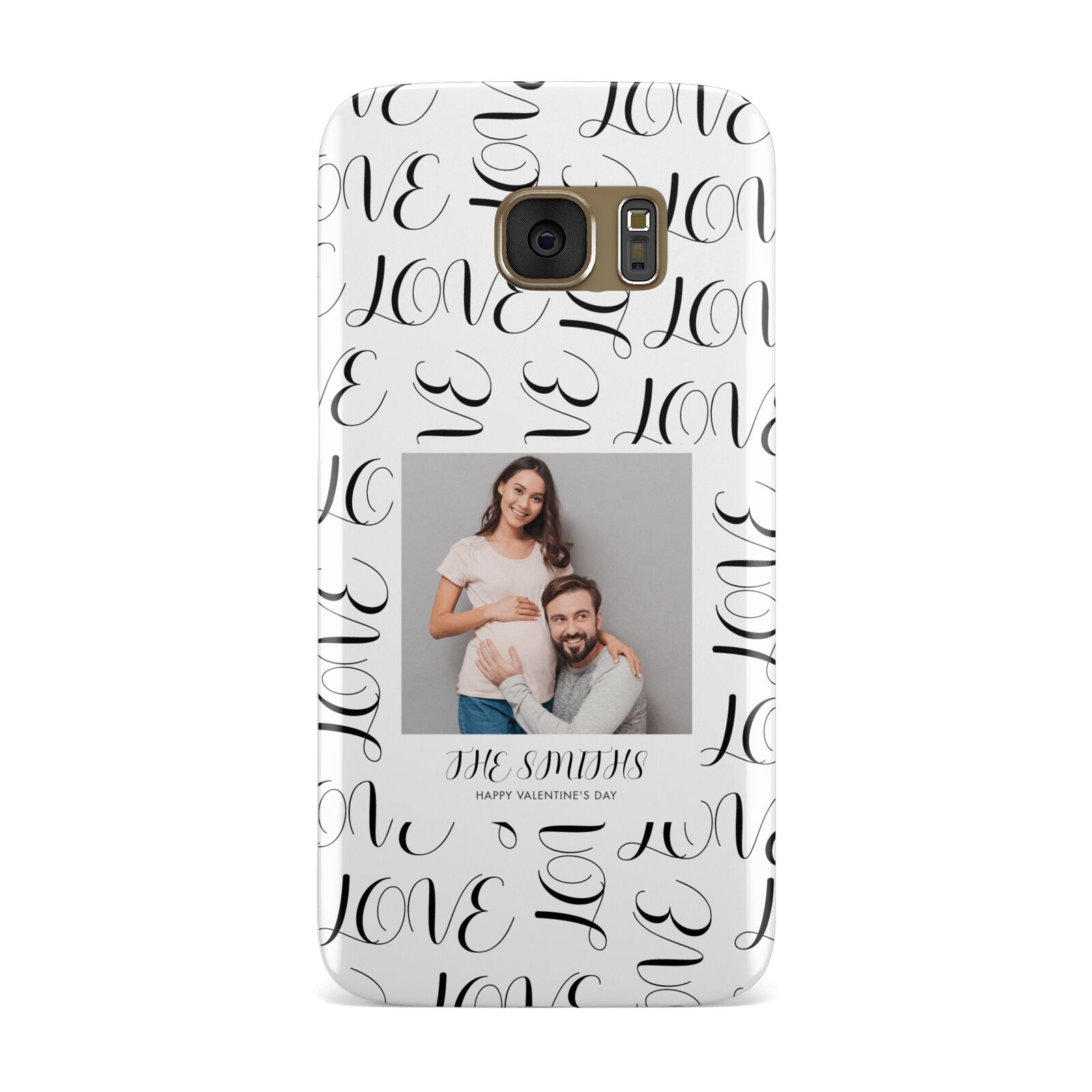 Happy Valentines Day Photo Upload Samsung Galaxy Case