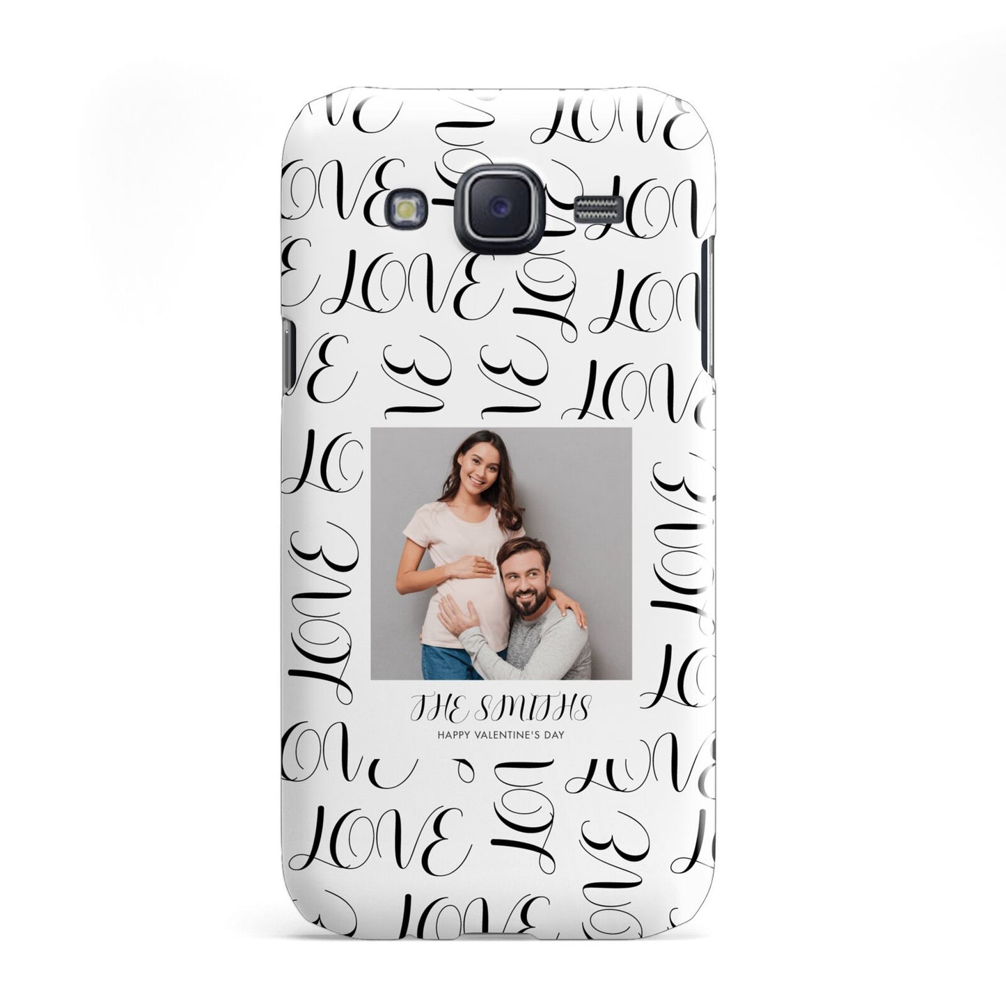 Happy Valentines Day Photo Upload Samsung Galaxy J5 Case