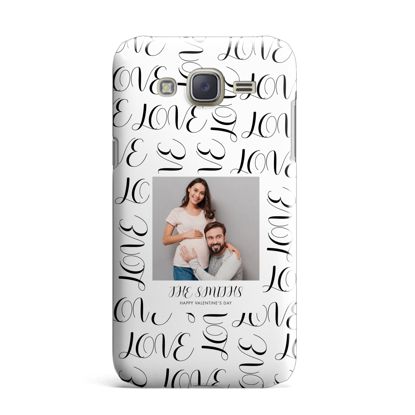 Happy Valentines Day Photo Upload Samsung Galaxy J7 Case