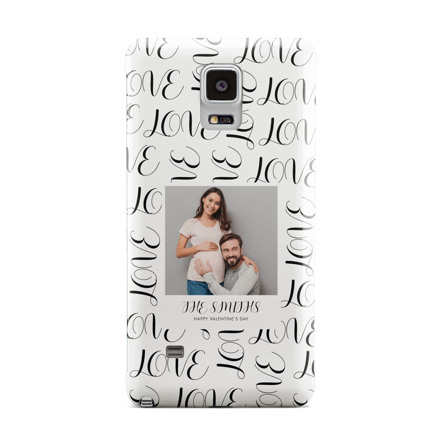 Happy Valentines Day Photo Upload Samsung Galaxy Note 4 Case