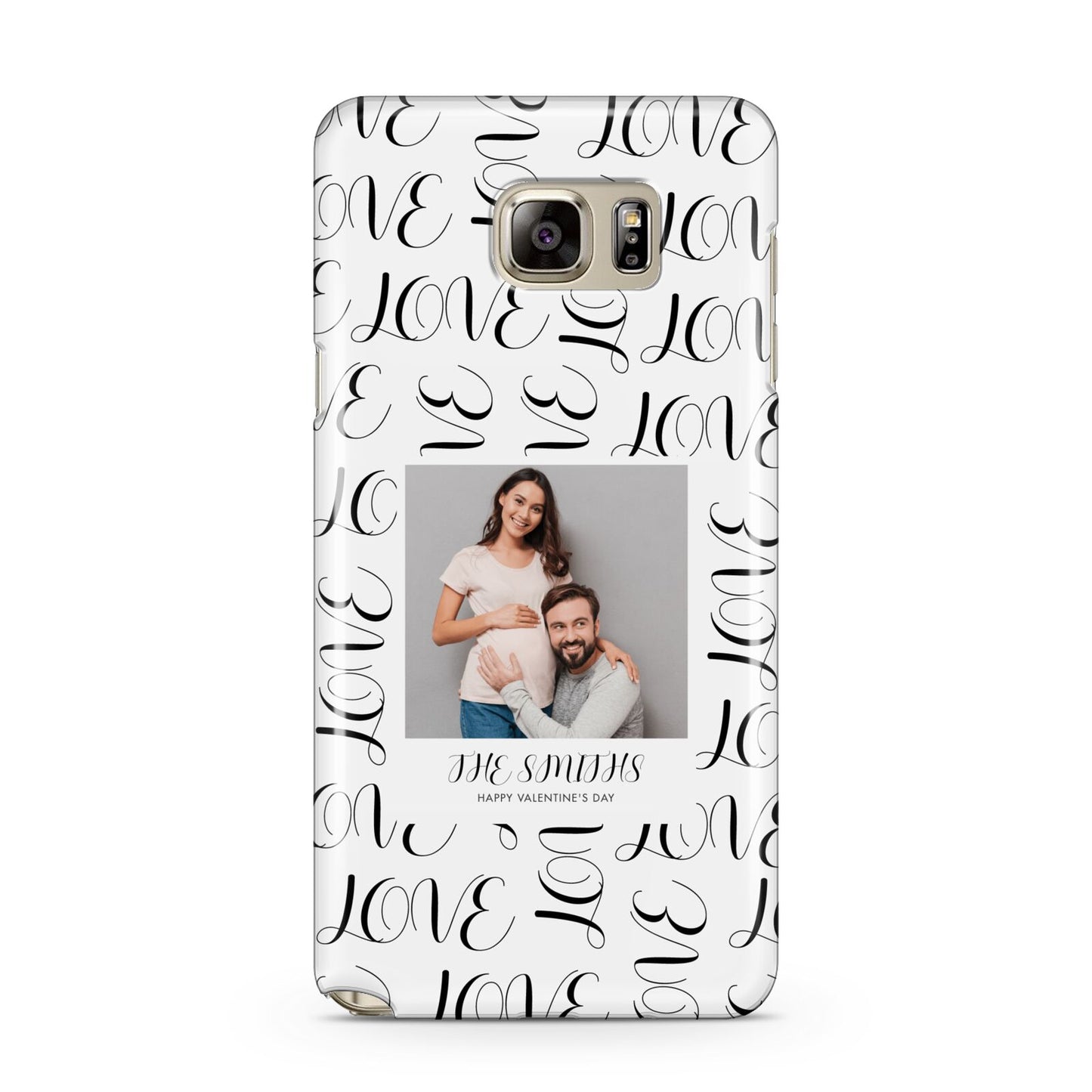 Happy Valentines Day Photo Upload Samsung Galaxy Note 5 Case