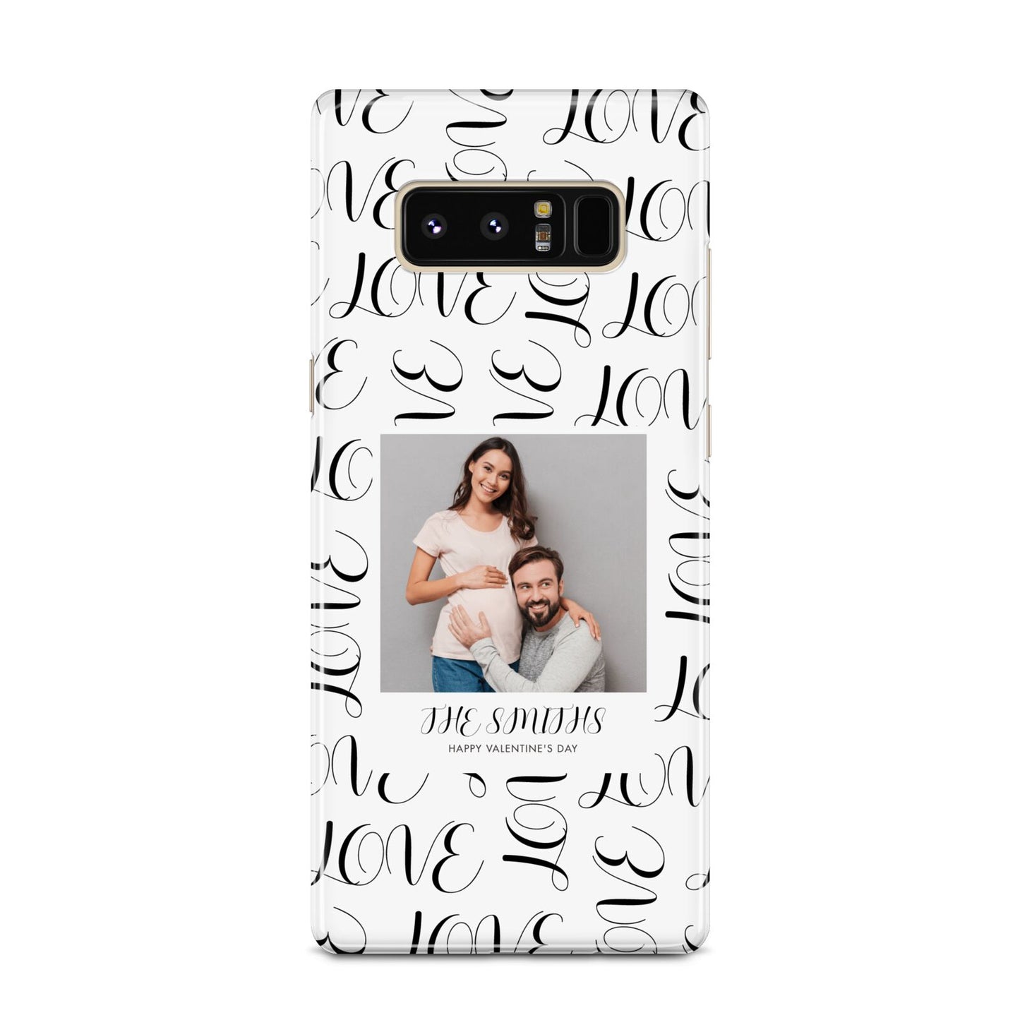 Happy Valentines Day Photo Upload Samsung Galaxy Note 8 Case