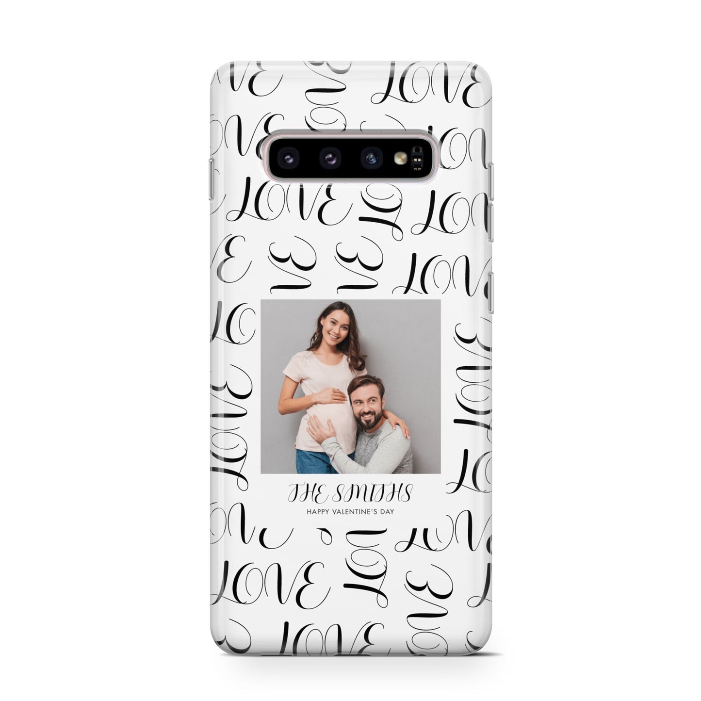 Happy Valentines Day Photo Upload Samsung Galaxy S10 Case