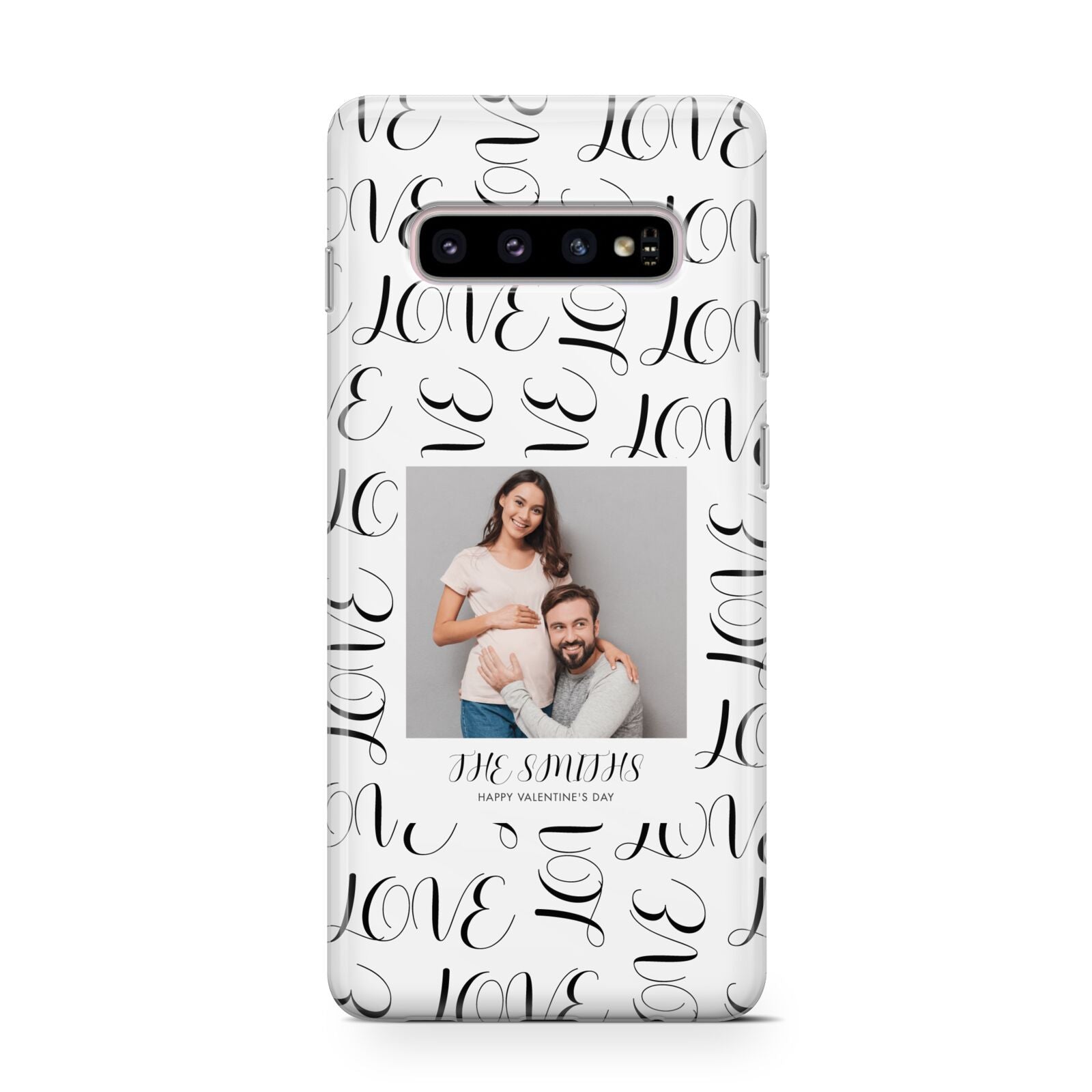 Happy Valentines Day Photo Upload Samsung Galaxy S10 Case