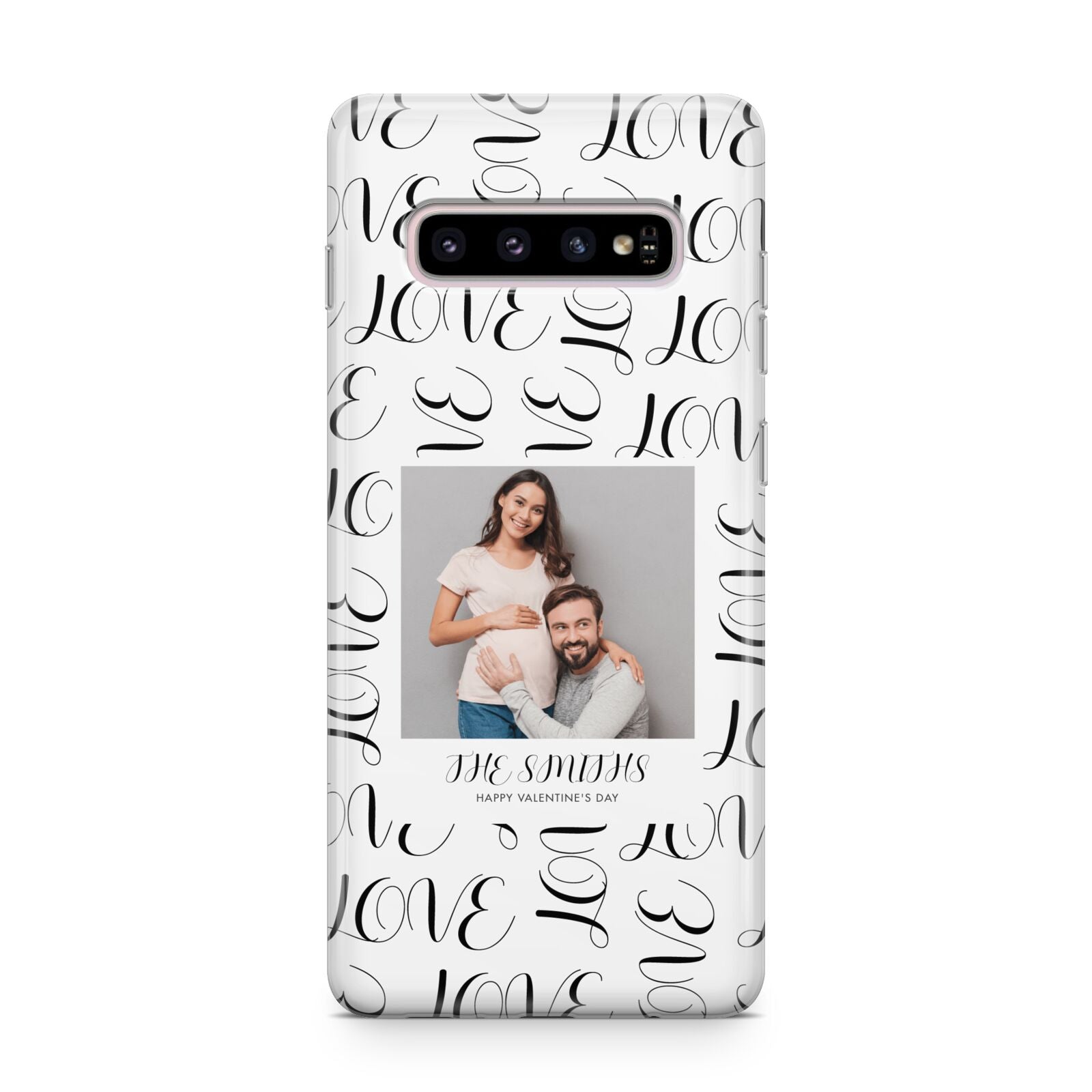 Happy Valentines Day Photo Upload Samsung Galaxy S10 Plus Case