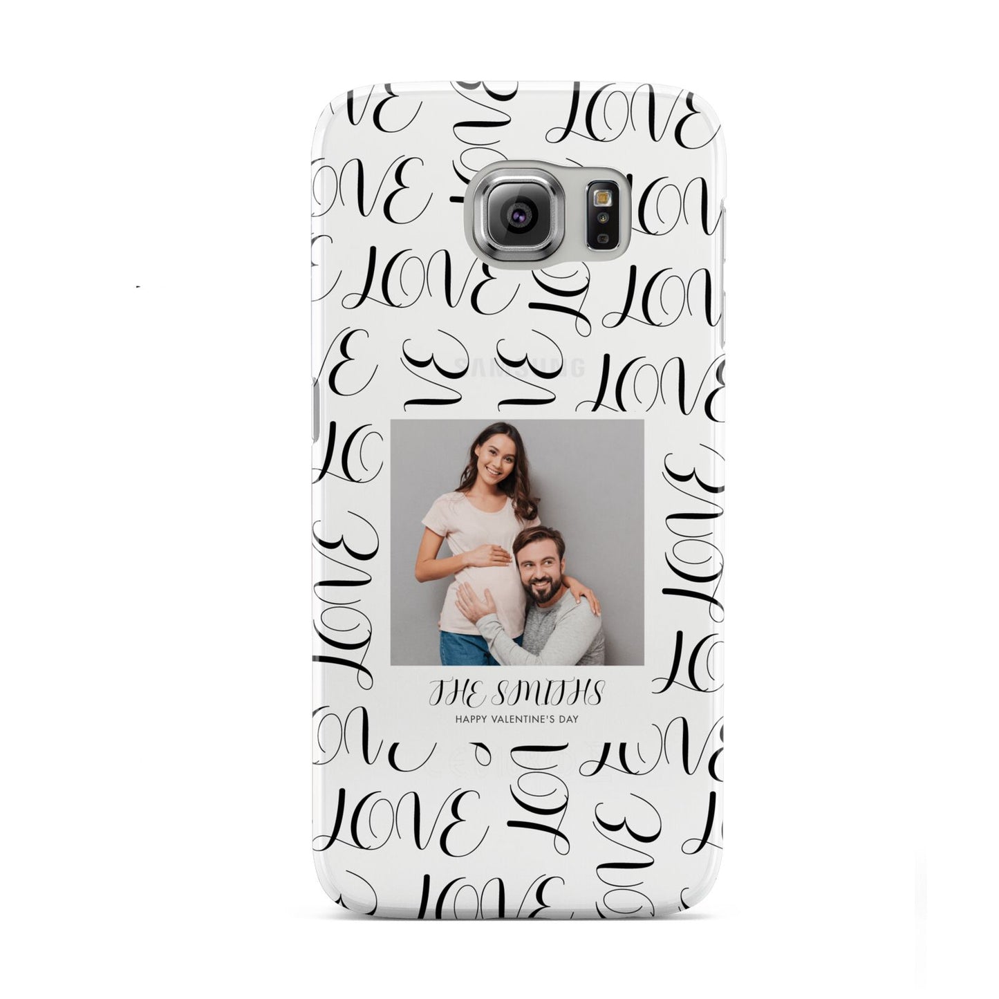 Happy Valentines Day Photo Upload Samsung Galaxy S6 Case