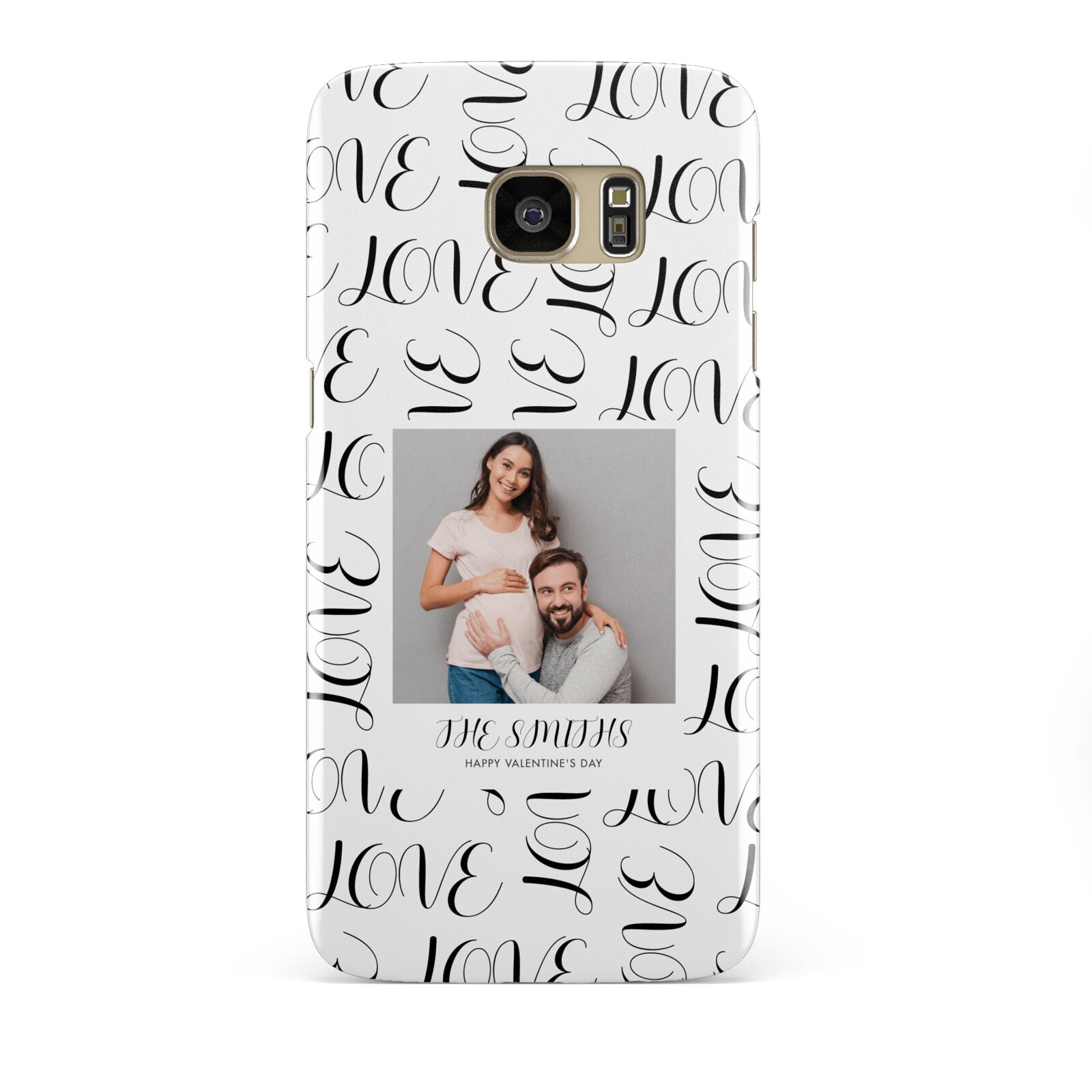 Happy Valentines Day Photo Upload Samsung Galaxy S7 Edge Case