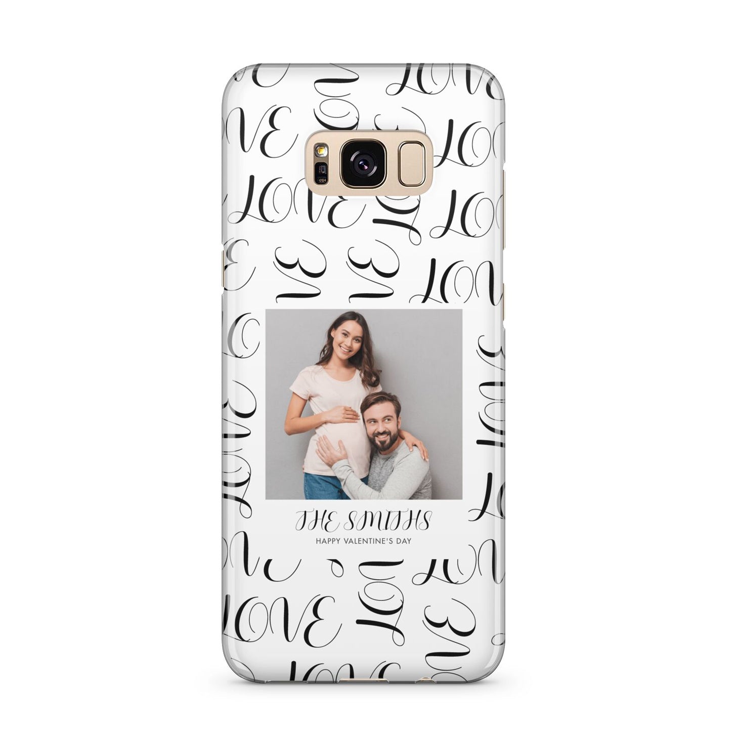 Happy Valentines Day Photo Upload Samsung Galaxy S8 Plus Case