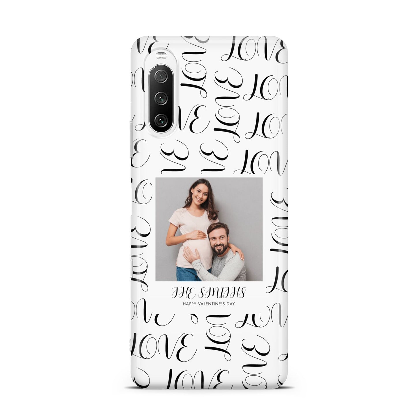 Happy Valentines Day Photo Upload Sony Xperia 10 III Case