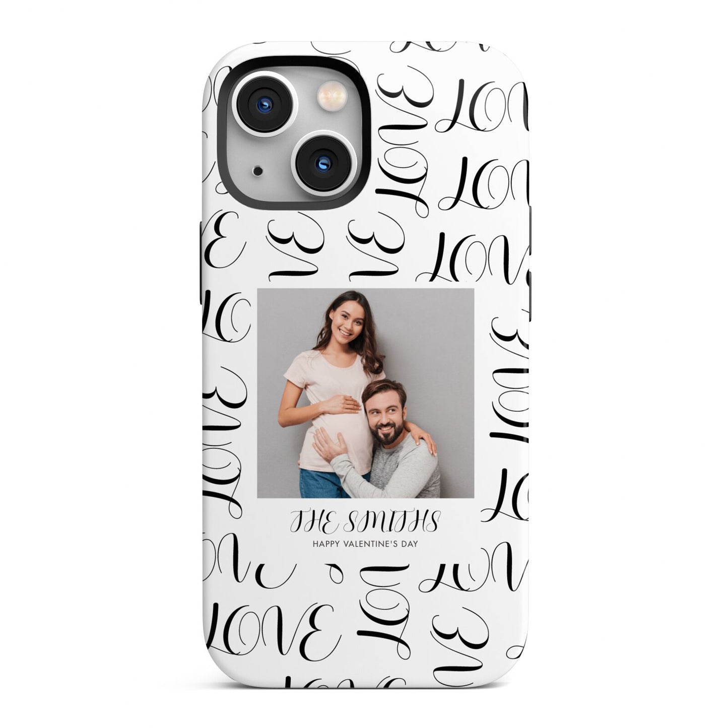 Happy Valentines Day Photo Upload iPhone 13 Mini Full Wrap 3D Tough Case