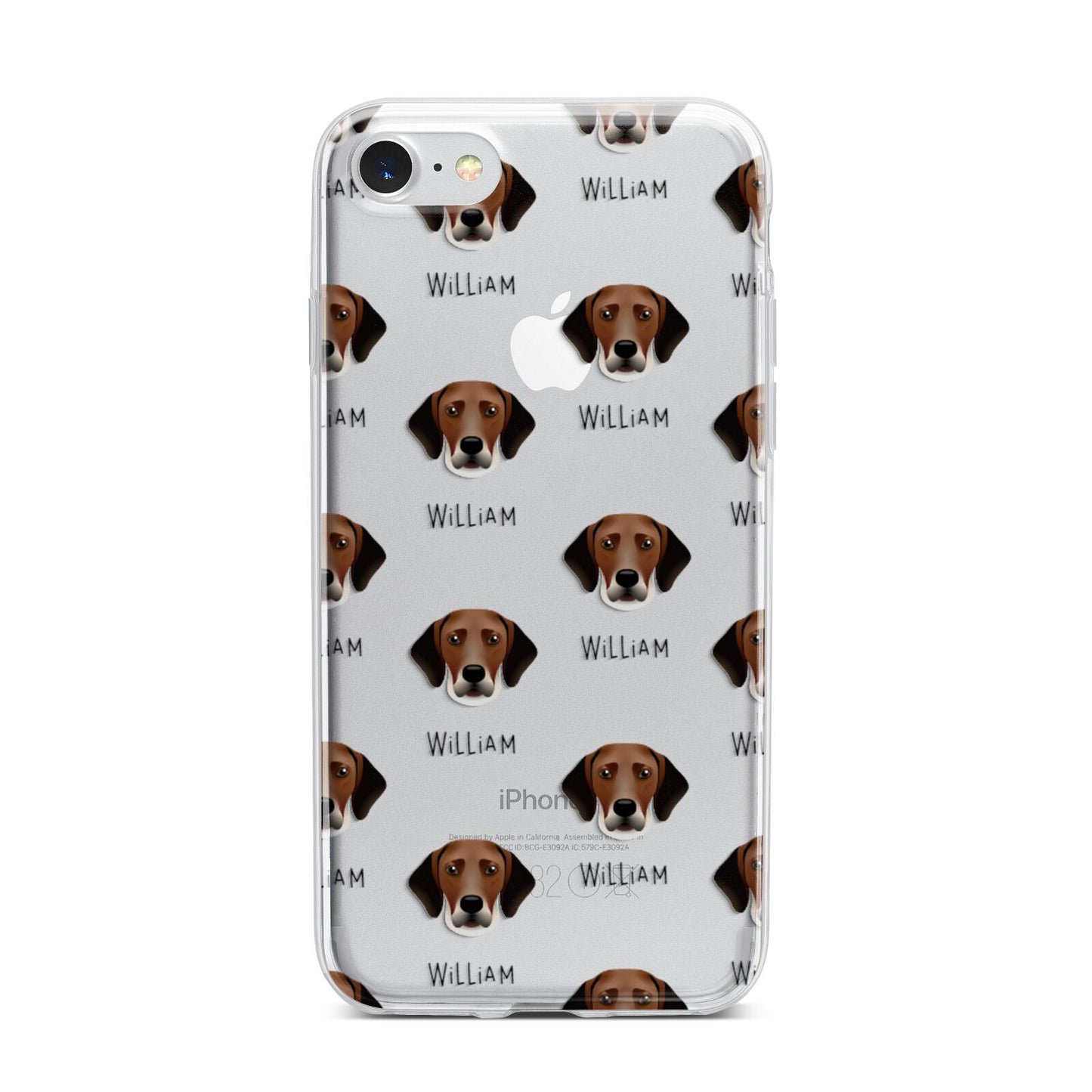 Harrier Icon with Name iPhone 7 Bumper Case on Silver iPhone