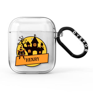 Haunted House Silhouette Custom AirPods Hülle