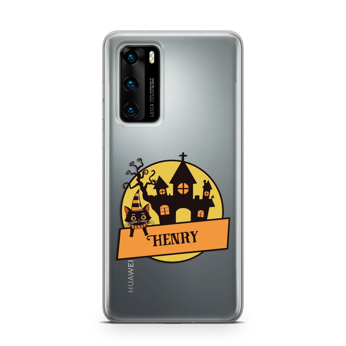 Haunted House Silhouette Custom Huawei P40 Phone Case