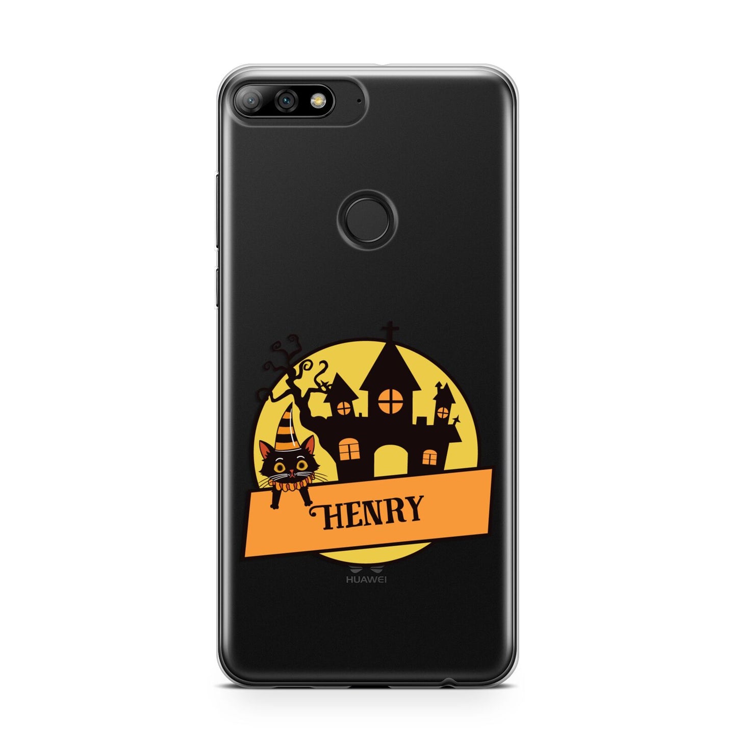 Haunted House Silhouette Custom Huawei Y7 2018