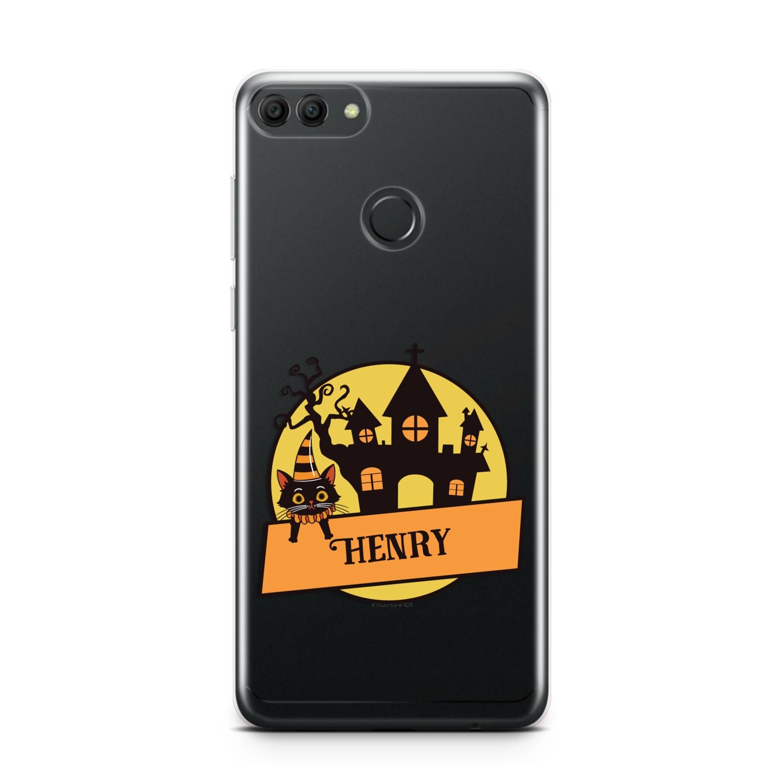 Haunted House Silhouette Custom Huawei Y9 2018