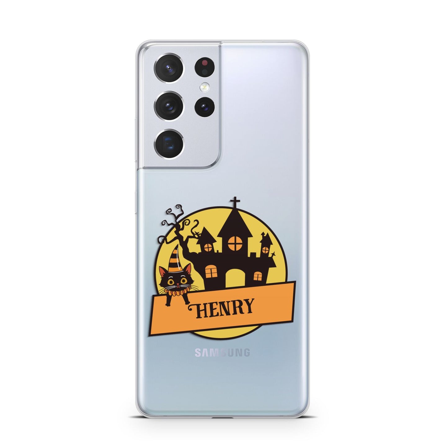 Haunted House Silhouette Custom Samsung S21 Ultra Case