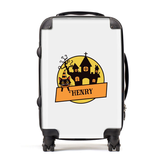 Haunted House Silhouette Custom Suitcase